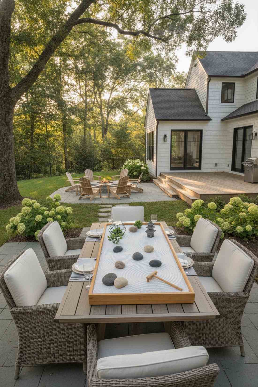 tabletop stone and sand garden