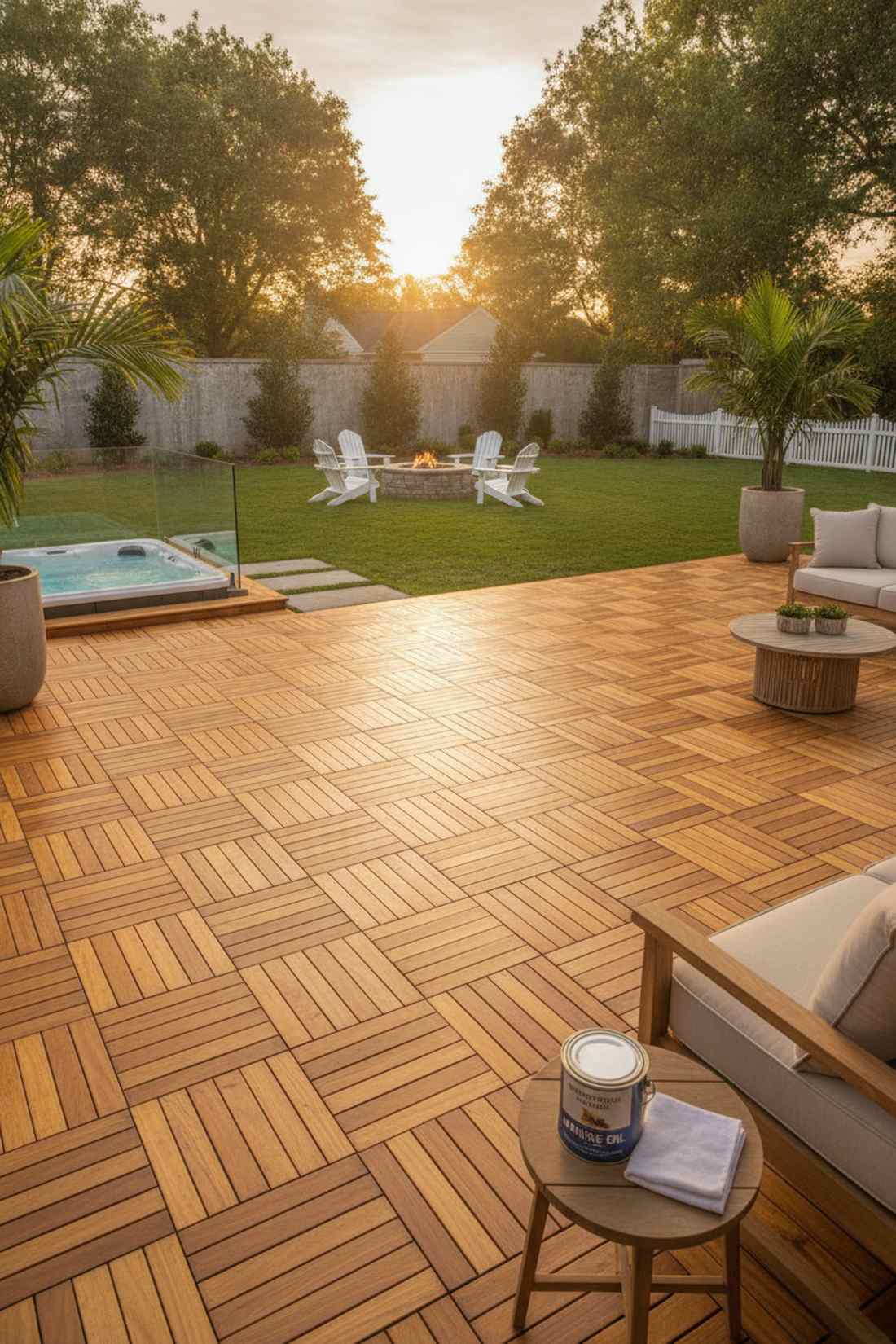 teak wood deck panels