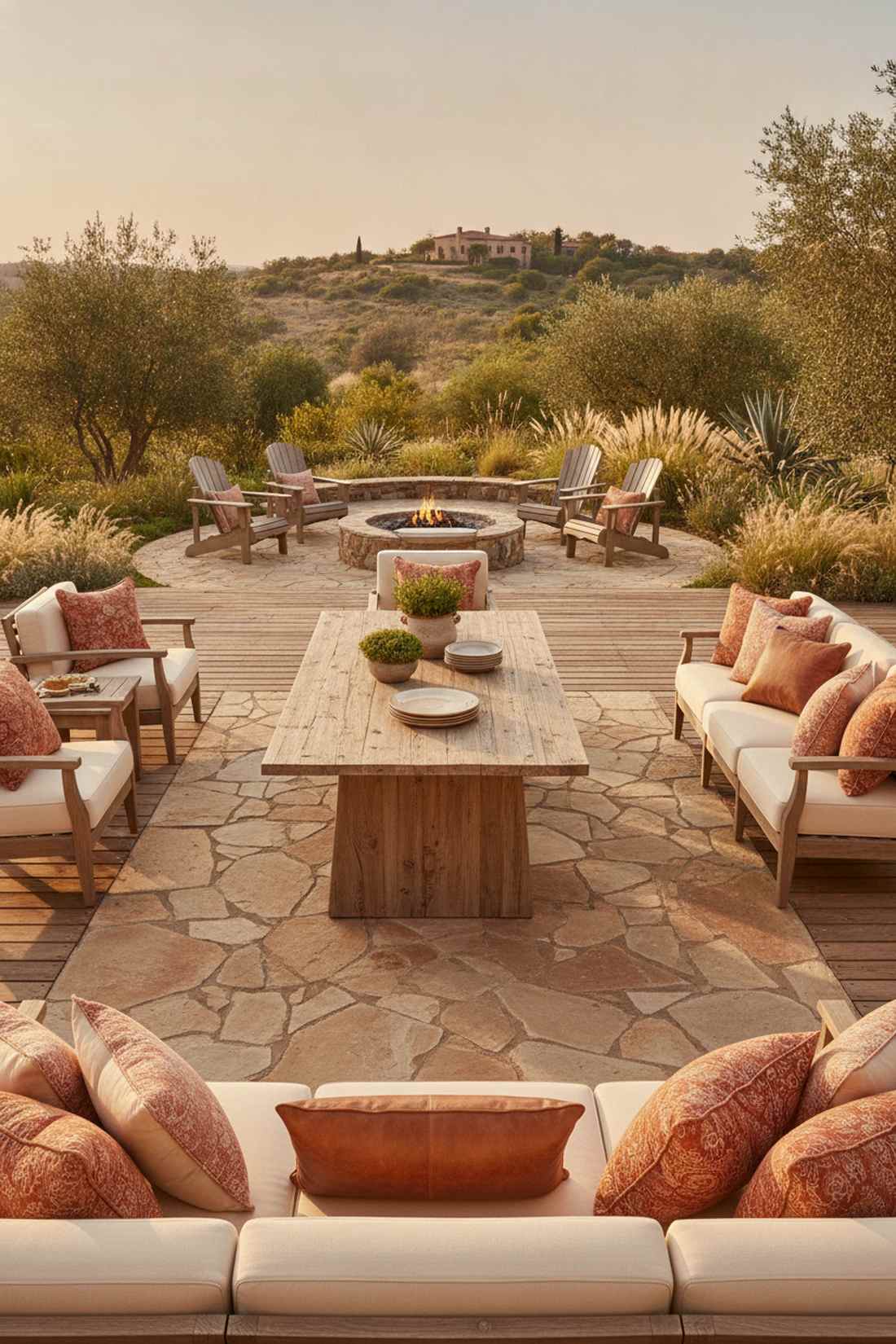 terracotta and cream earthy warmth