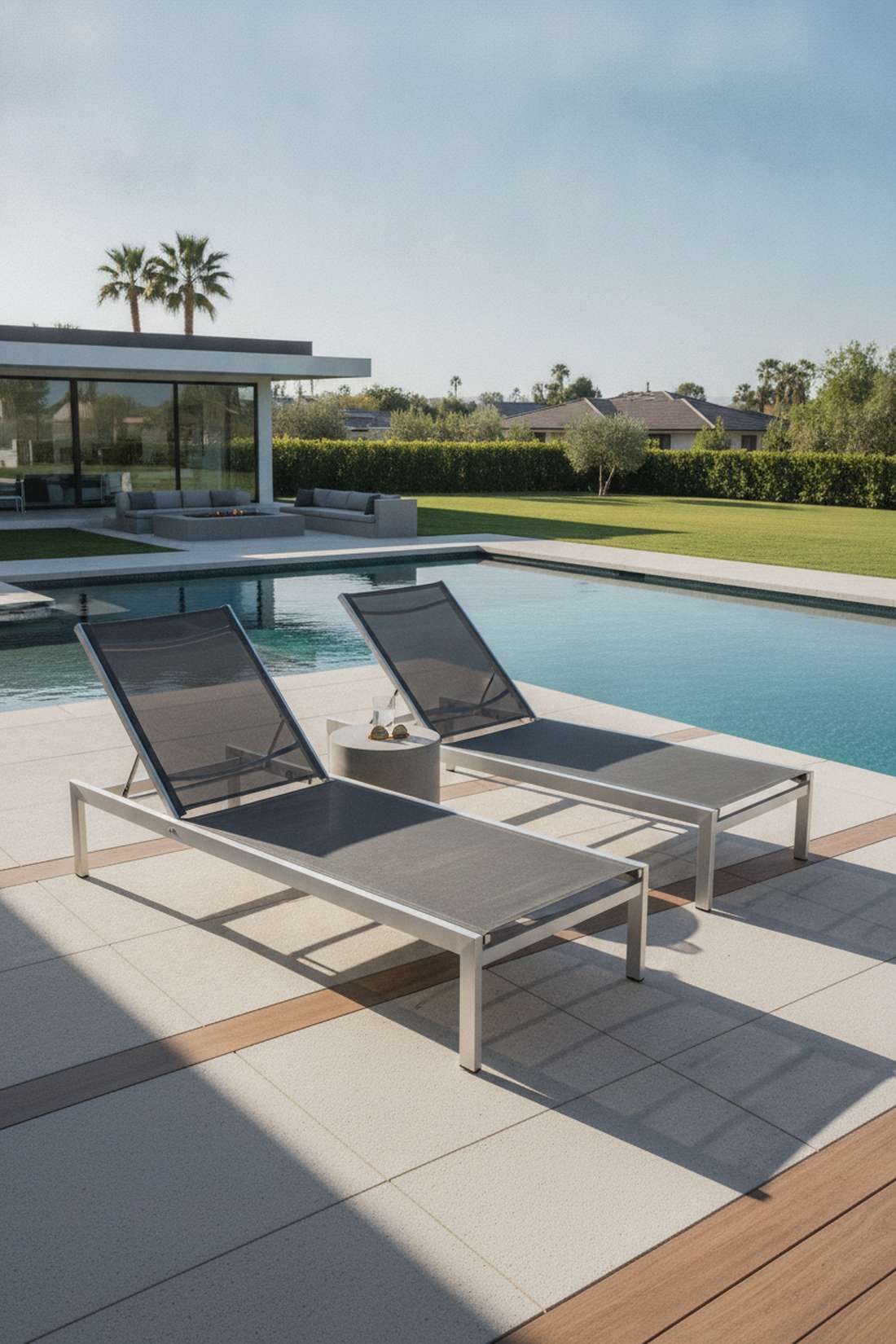 textilene mesh lounger surfaces