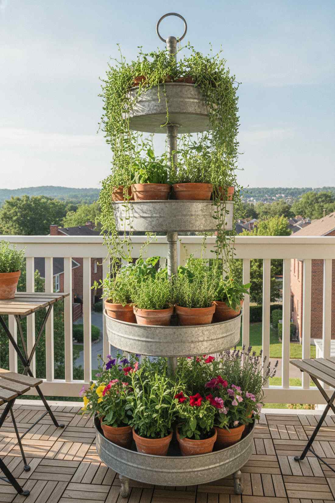 tiered cake stand garden