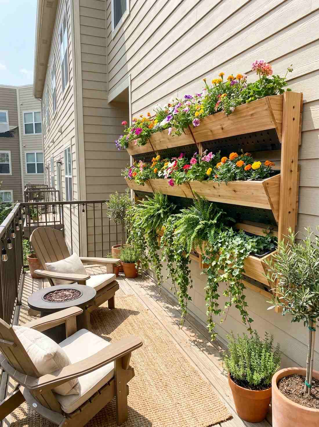tiered planter wall