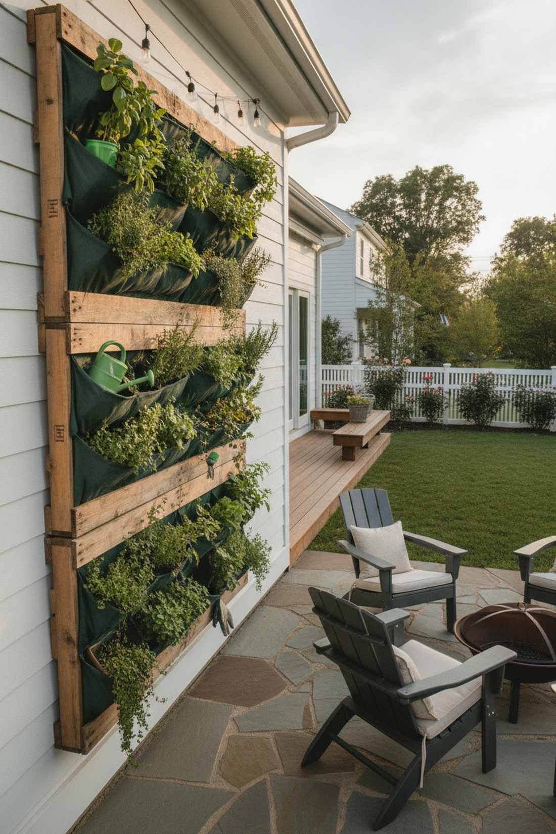 vertical pallet herb wall