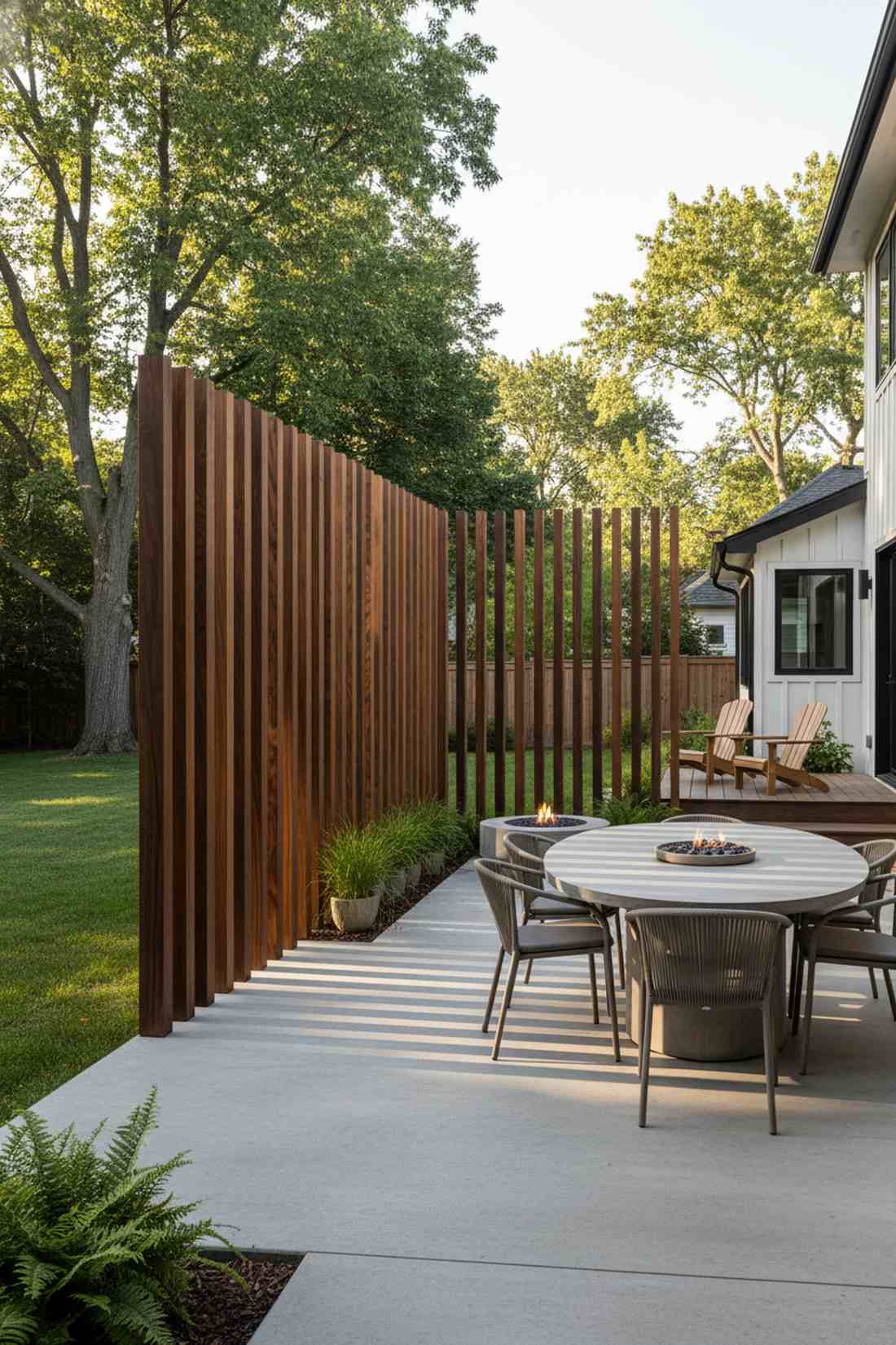 vertical slat fence sections