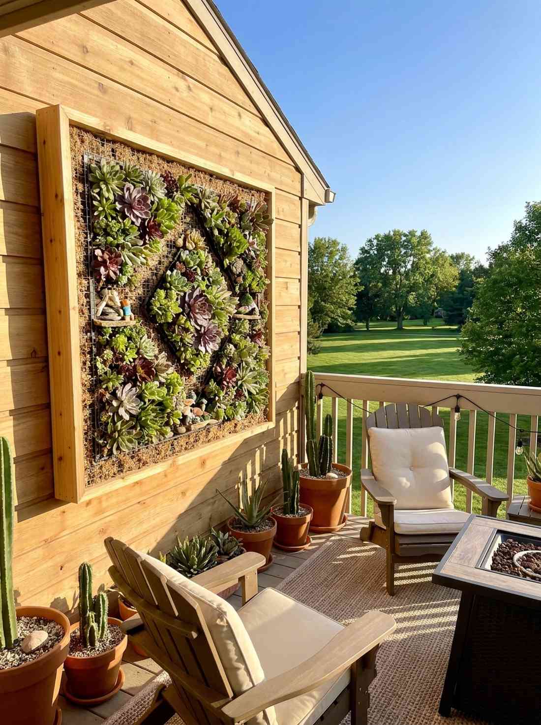 vertical succulent garden