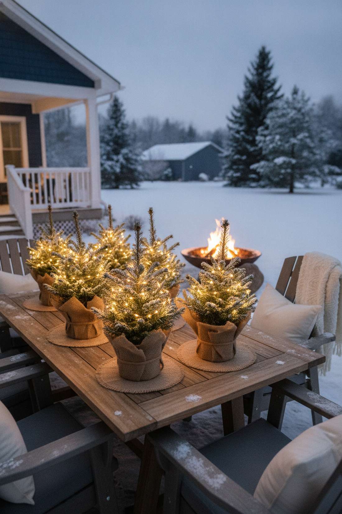 winter evergreen arrangements