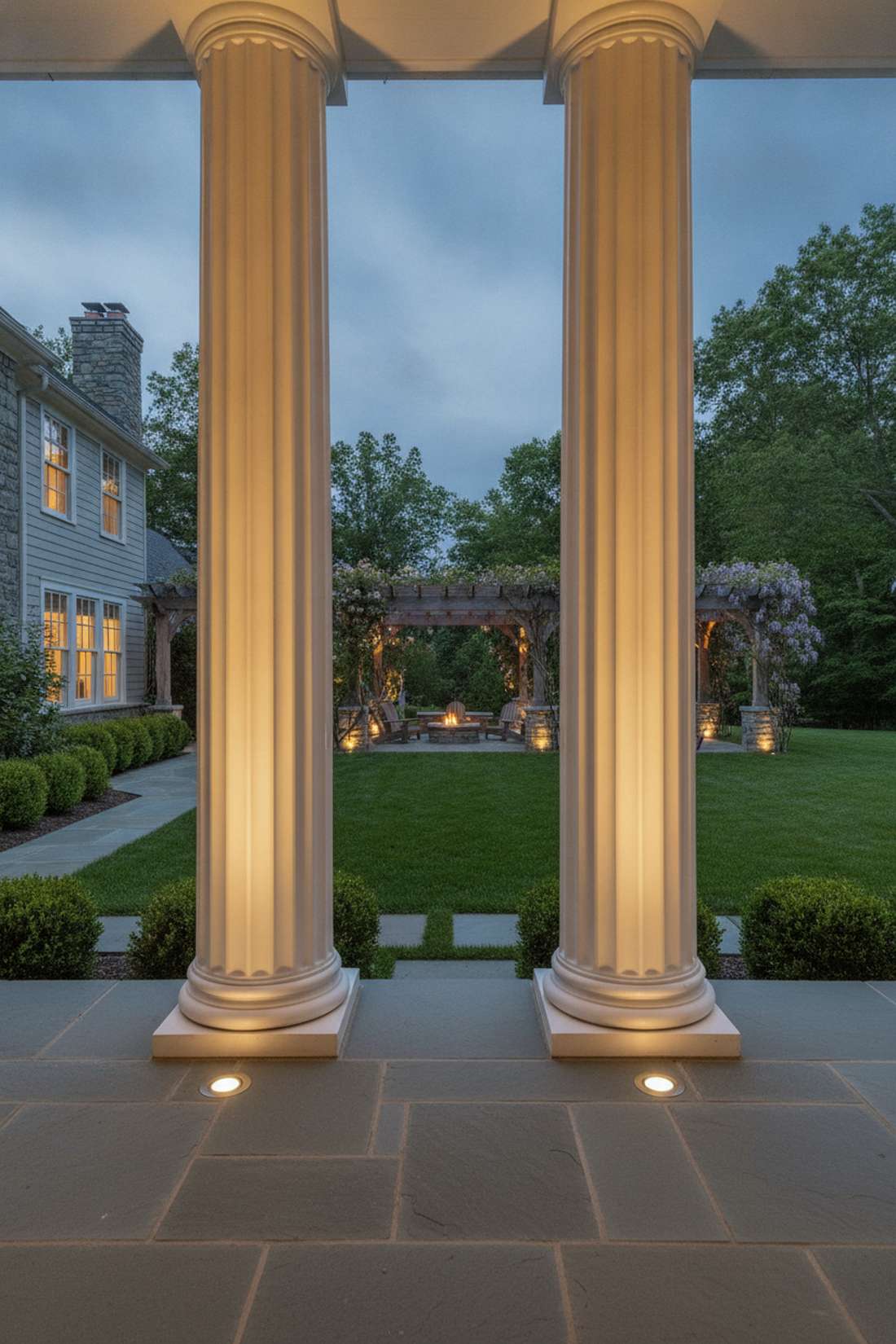 architectural column highlighting