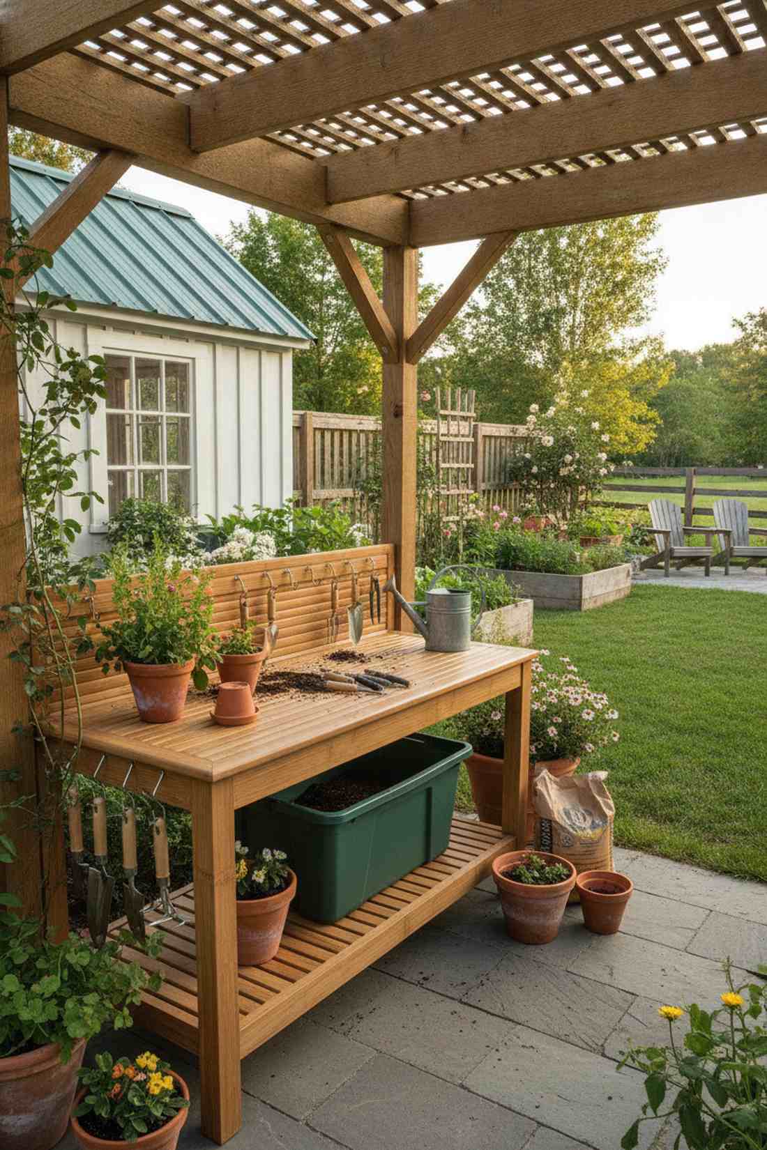 bamboo potting stations