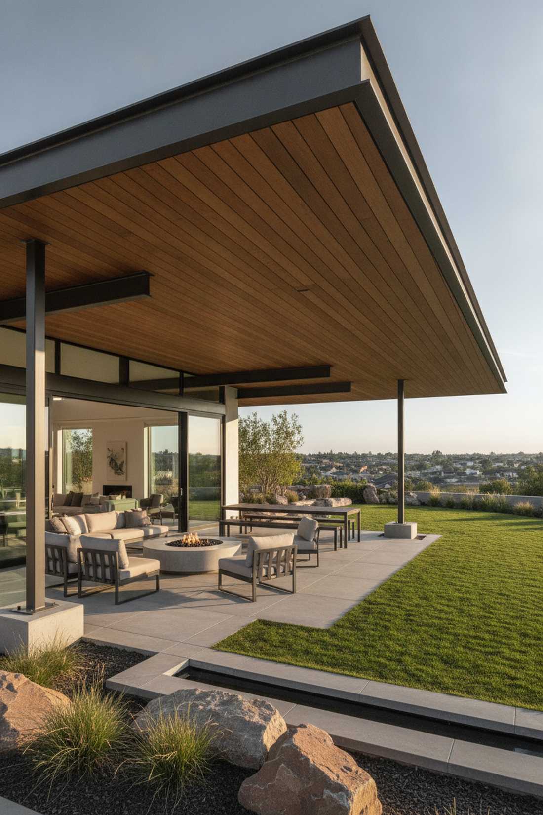 cantilever roof floating design