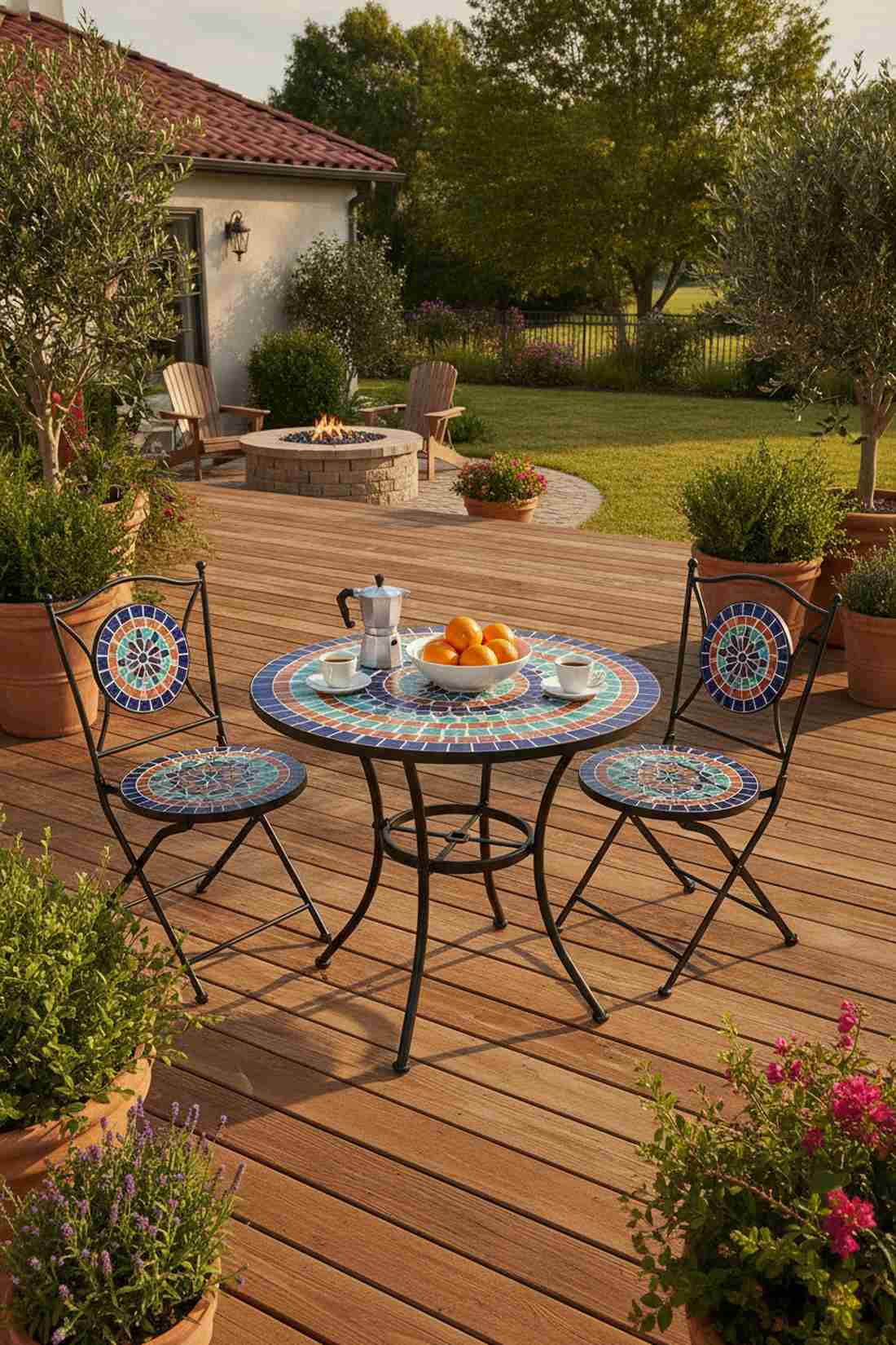 ceramic mosaic bistro set