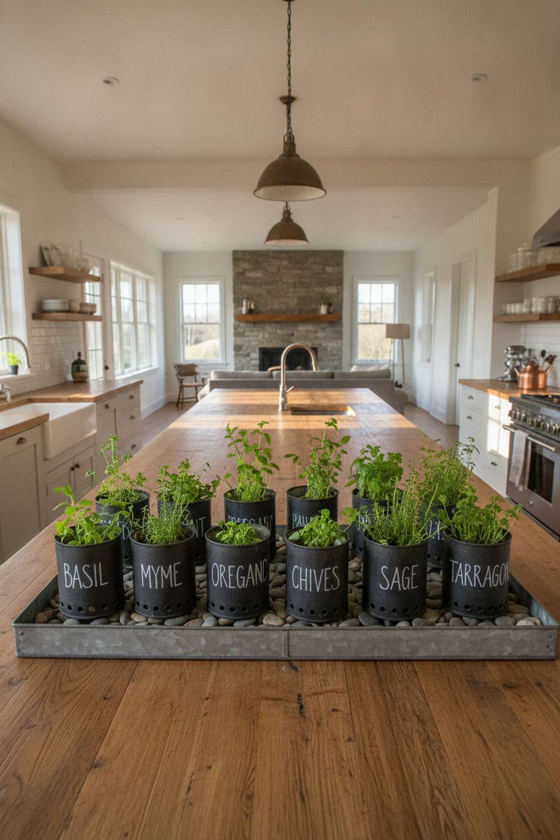 chalkboard labeled tin collection