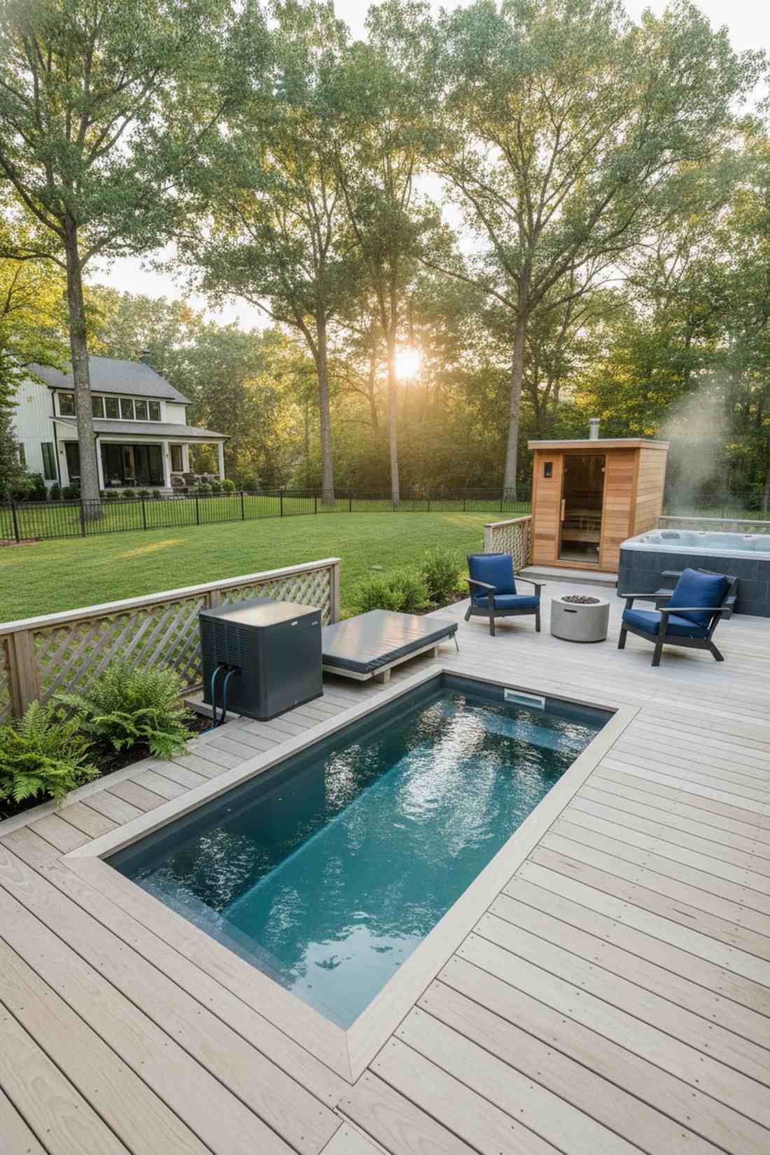 cold plunge pool with chiller system