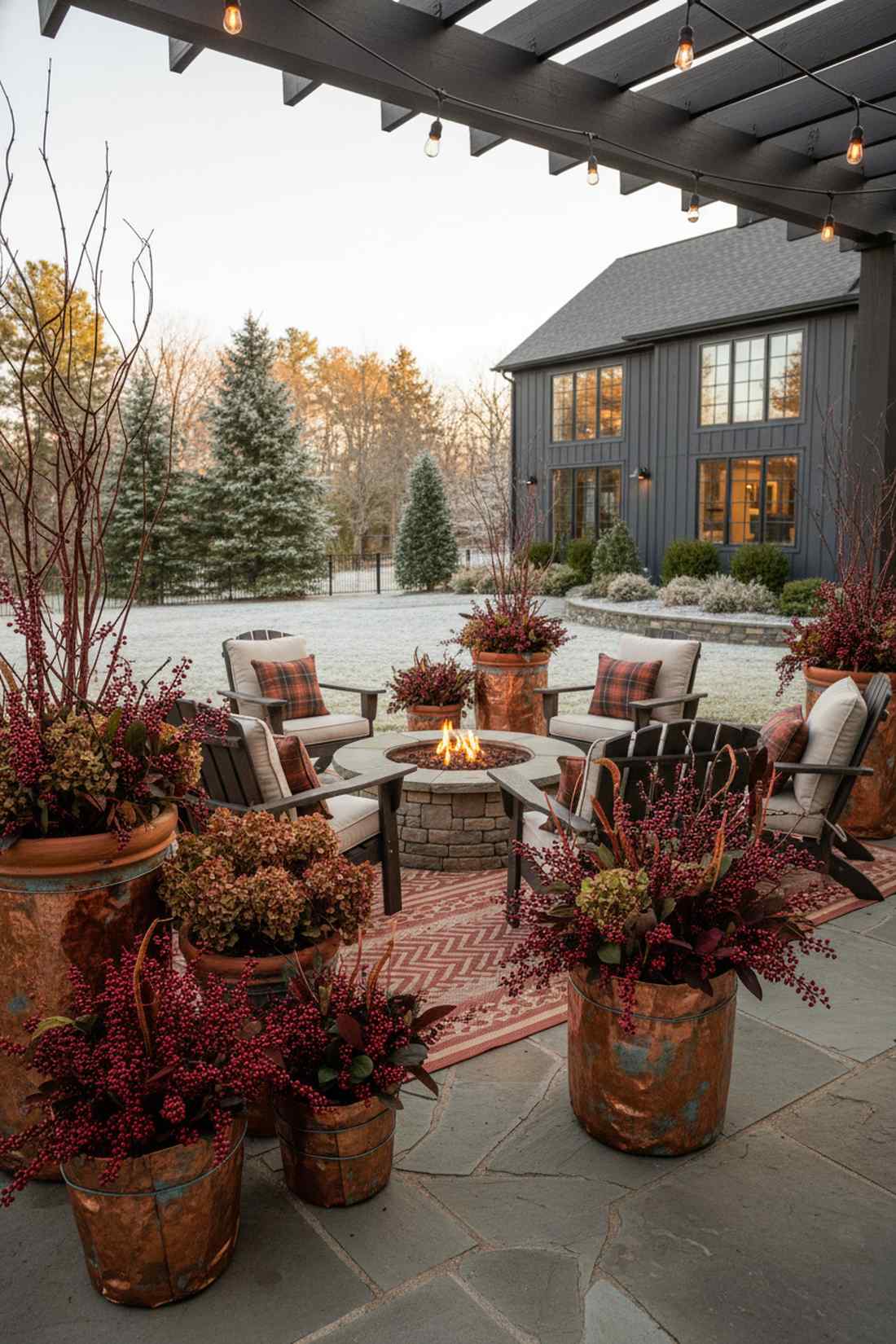 copper and burgundy warmth