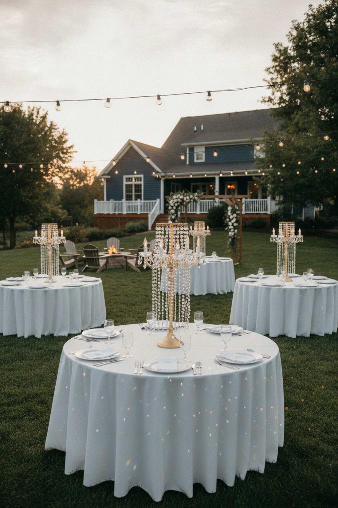 crystal bead chandelier centerpieces