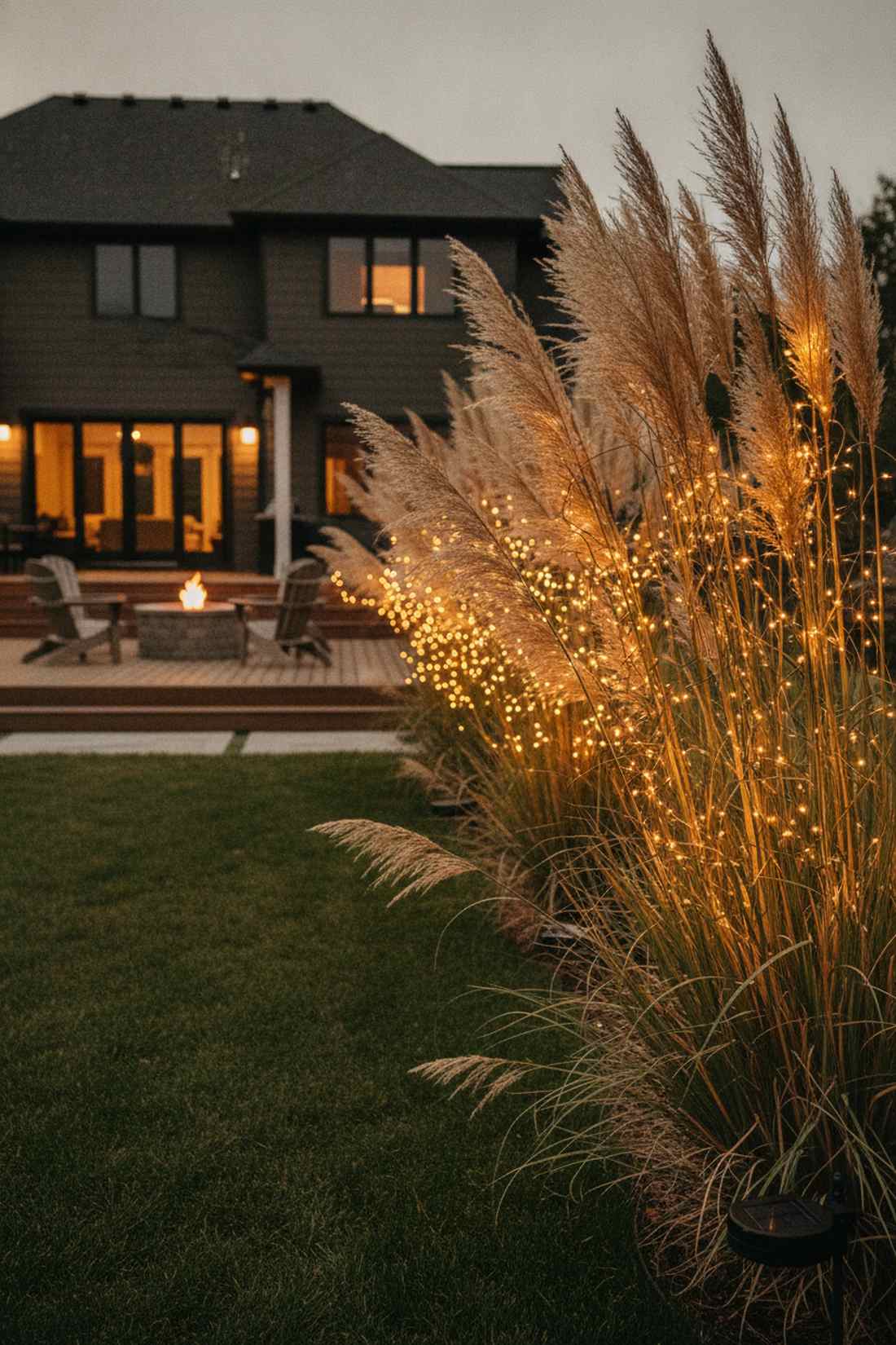 decorative grass accent lights