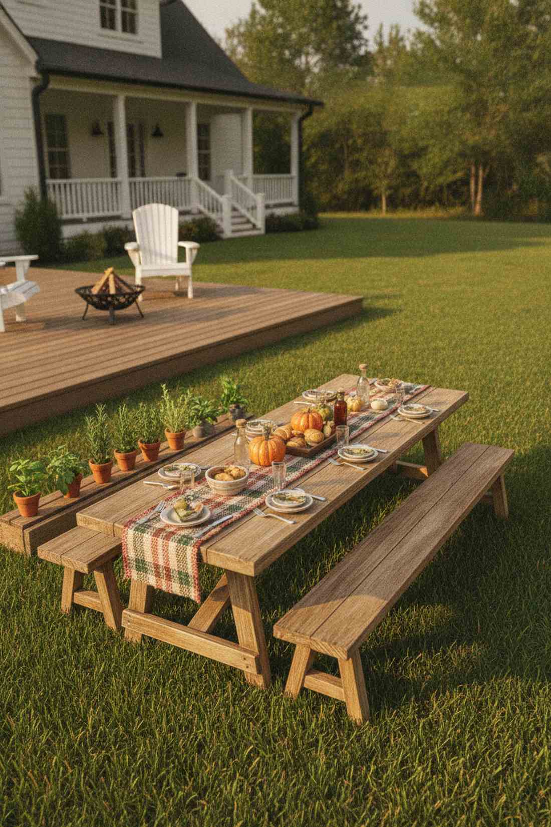 farmhouse trestle table