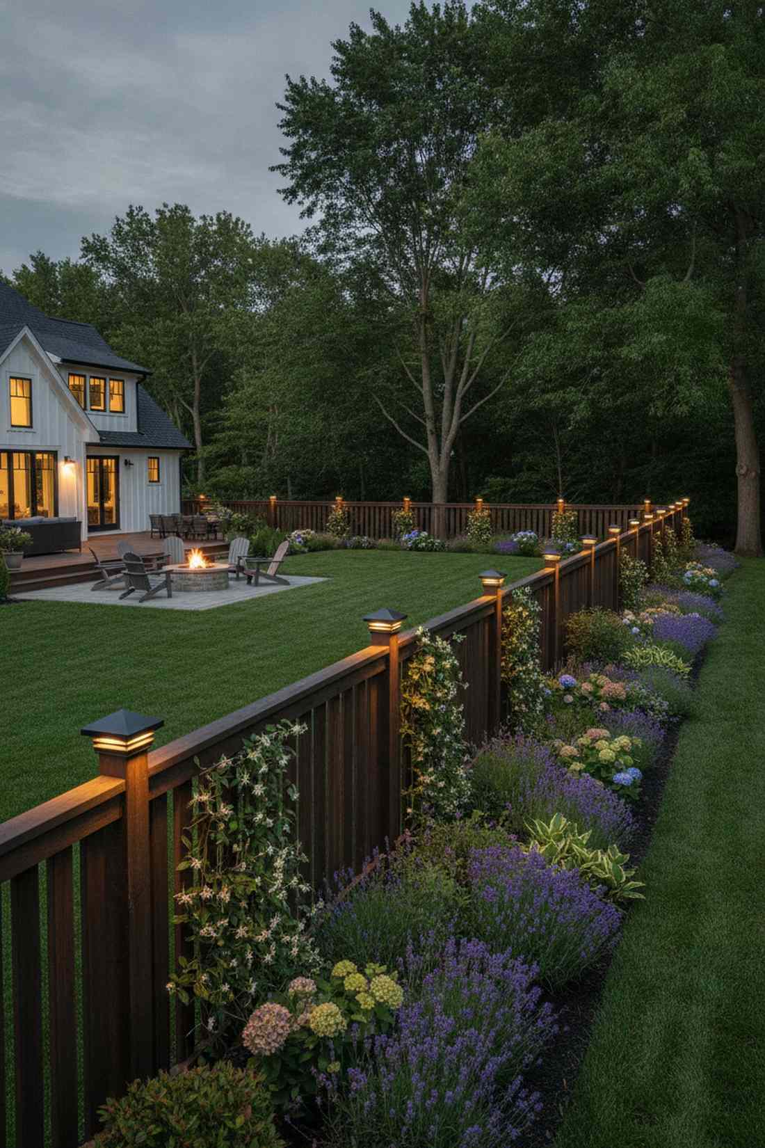 fence post cap bidirectional lighting