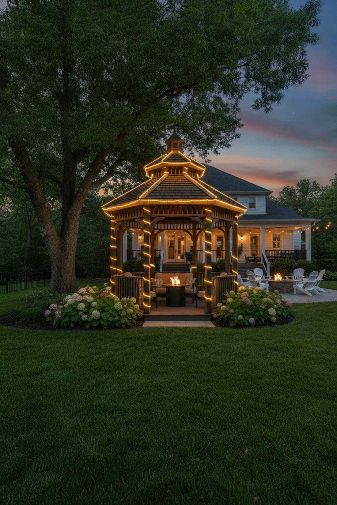 gazebo wrapped railings