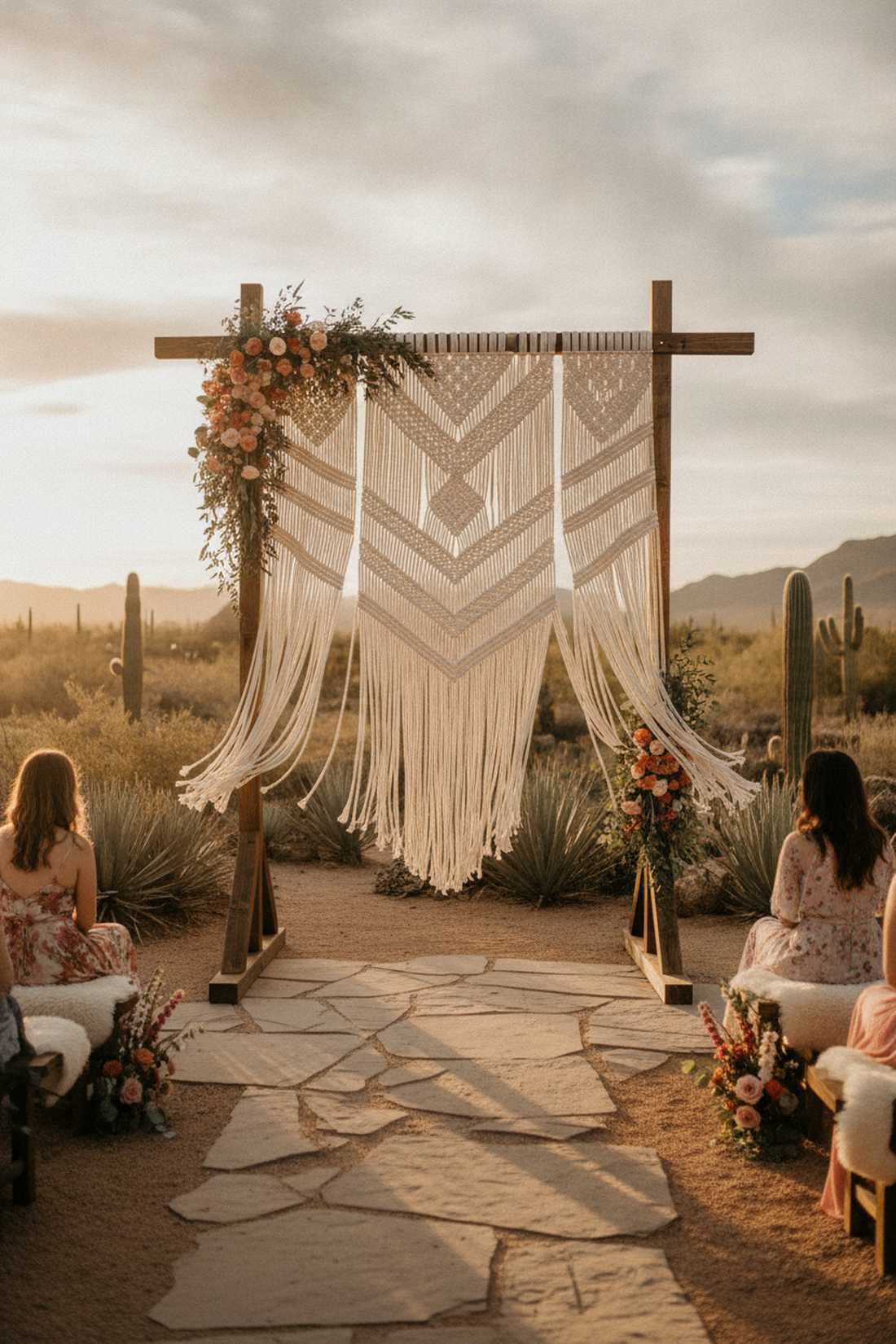 macrame backdrop wall
