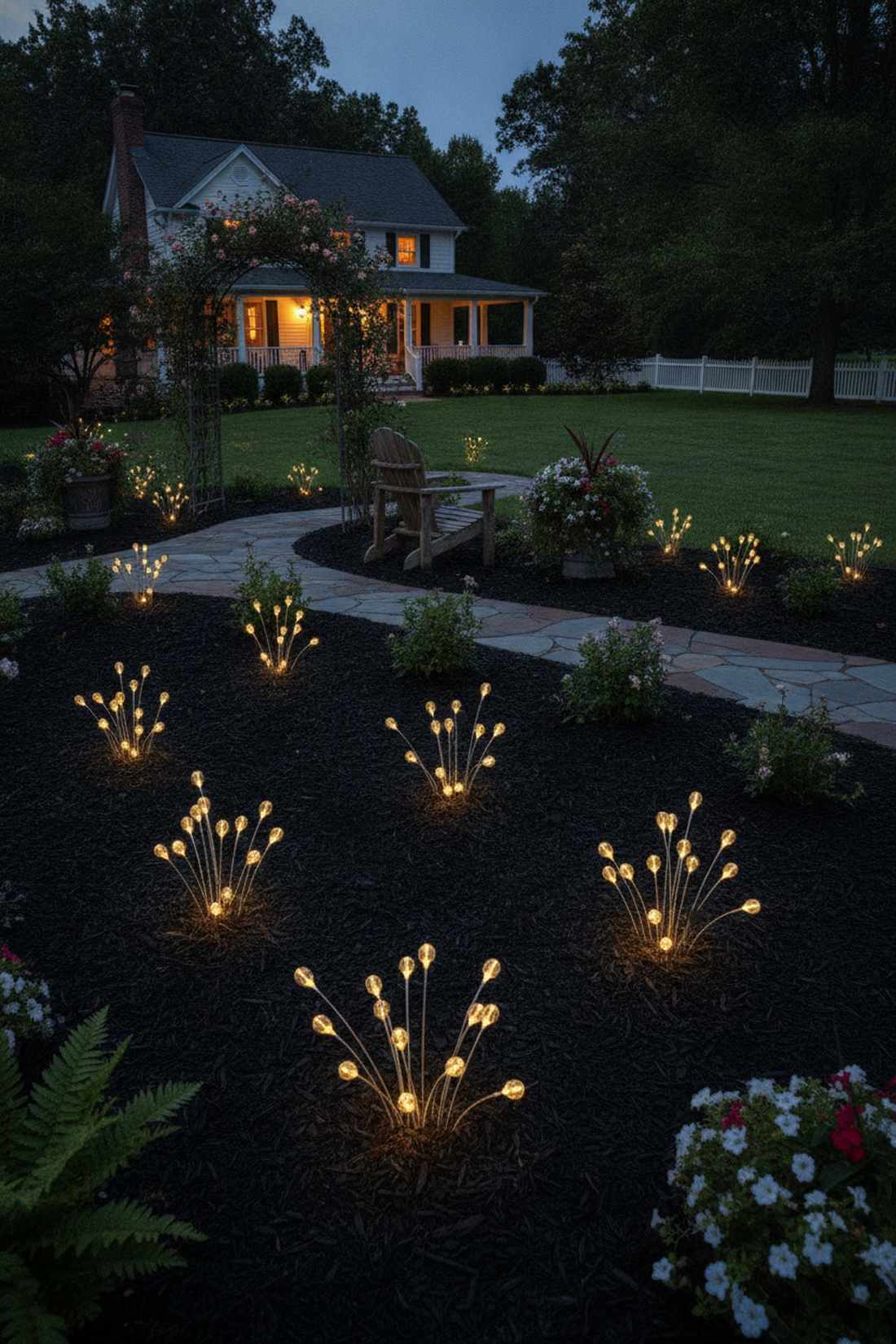 meandering asymmetric placement