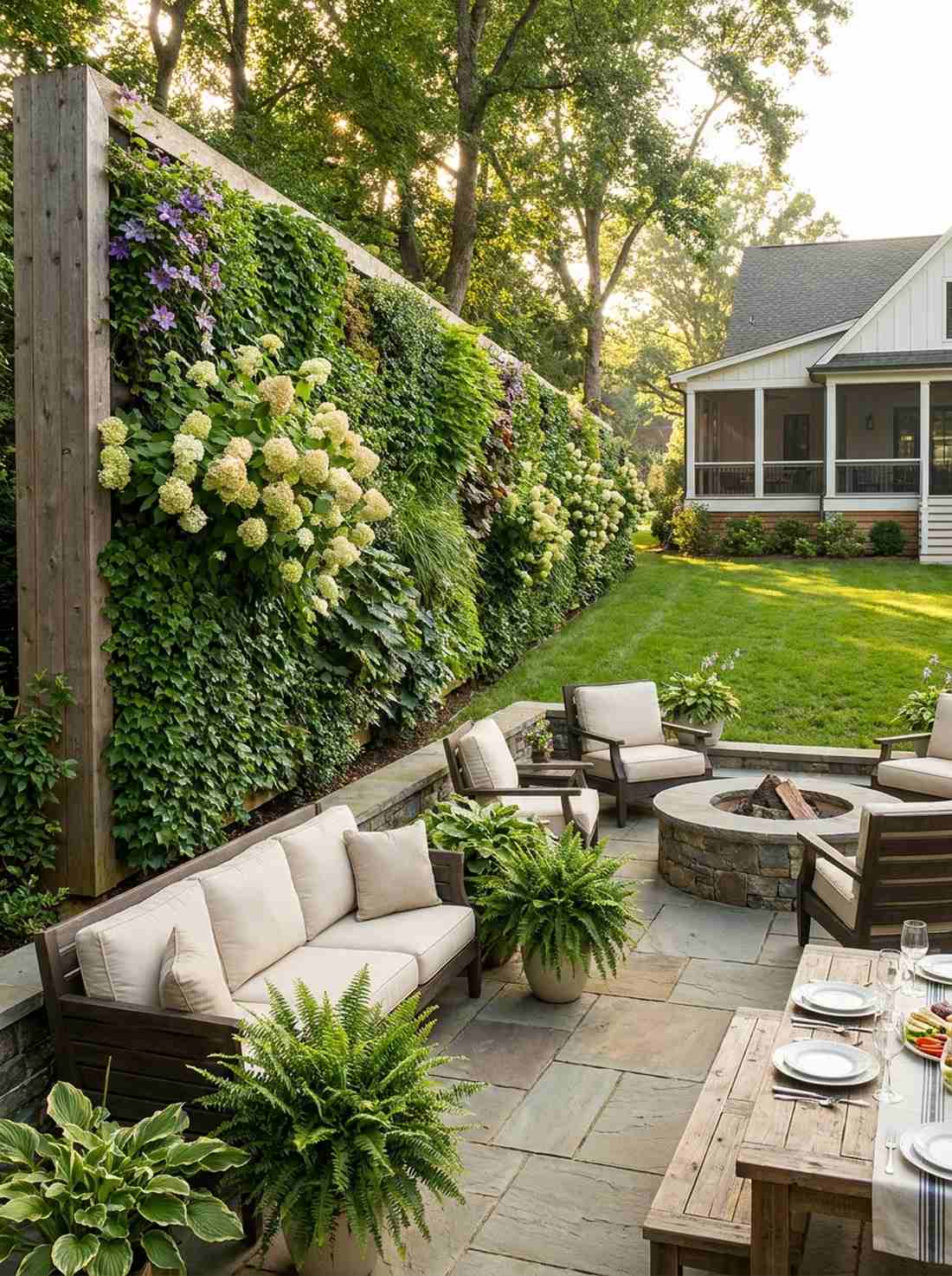 mixed texture green wall