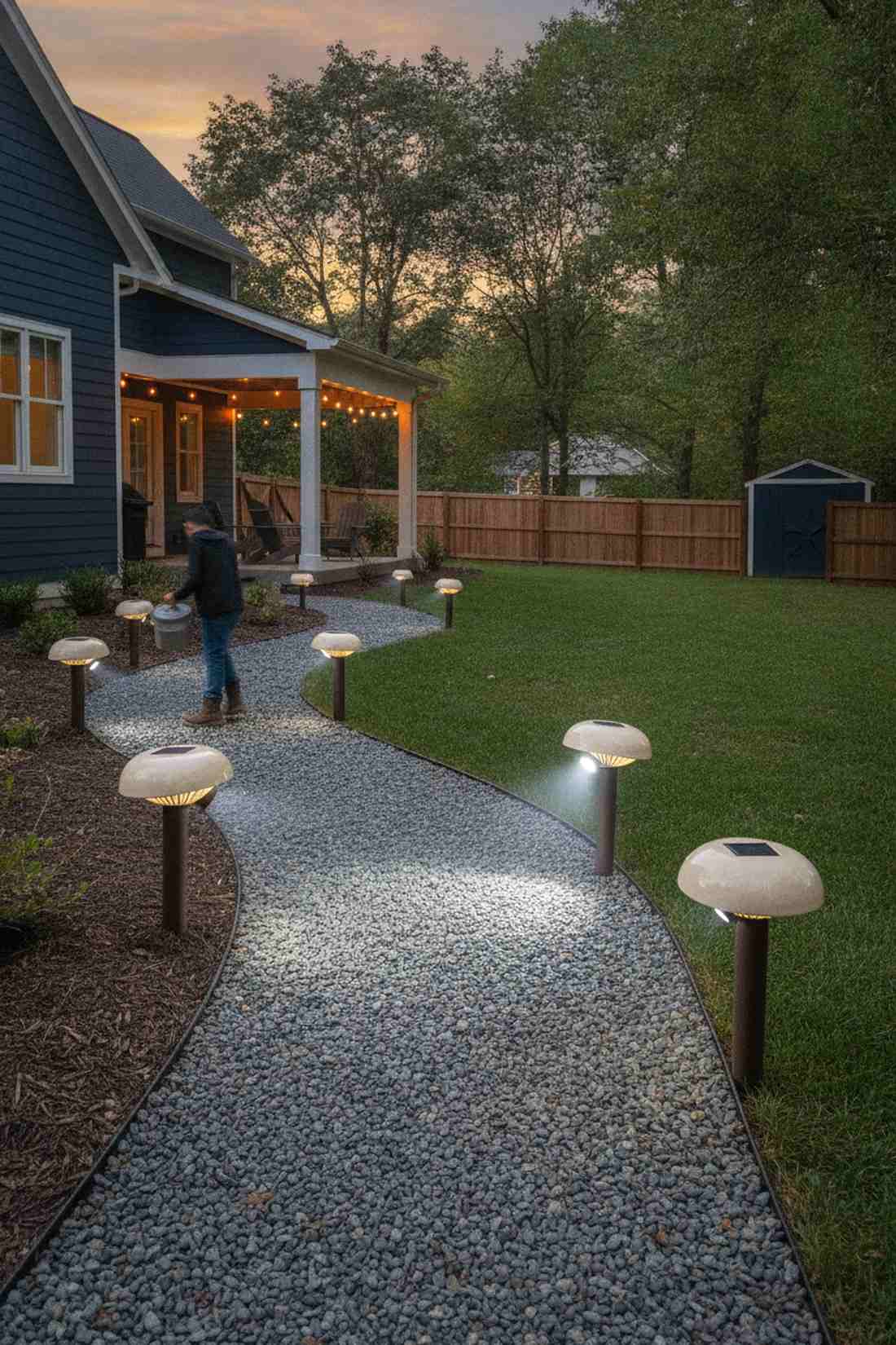 motion sensor mushroom lights