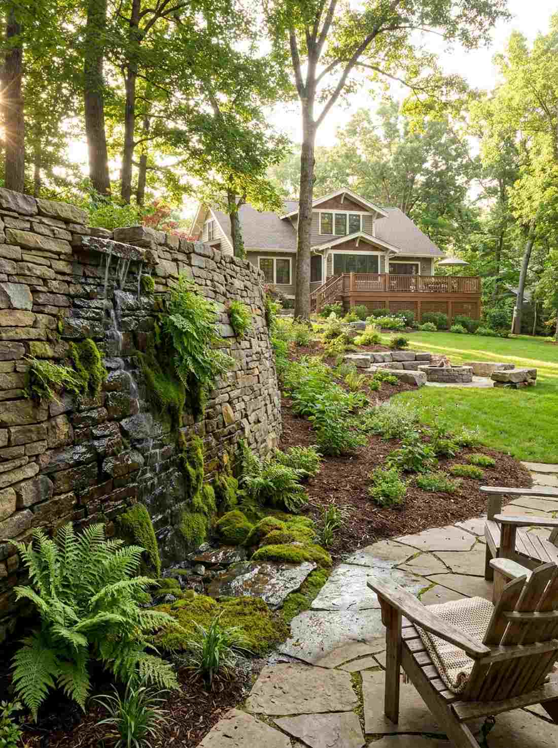 natural stone cliff face