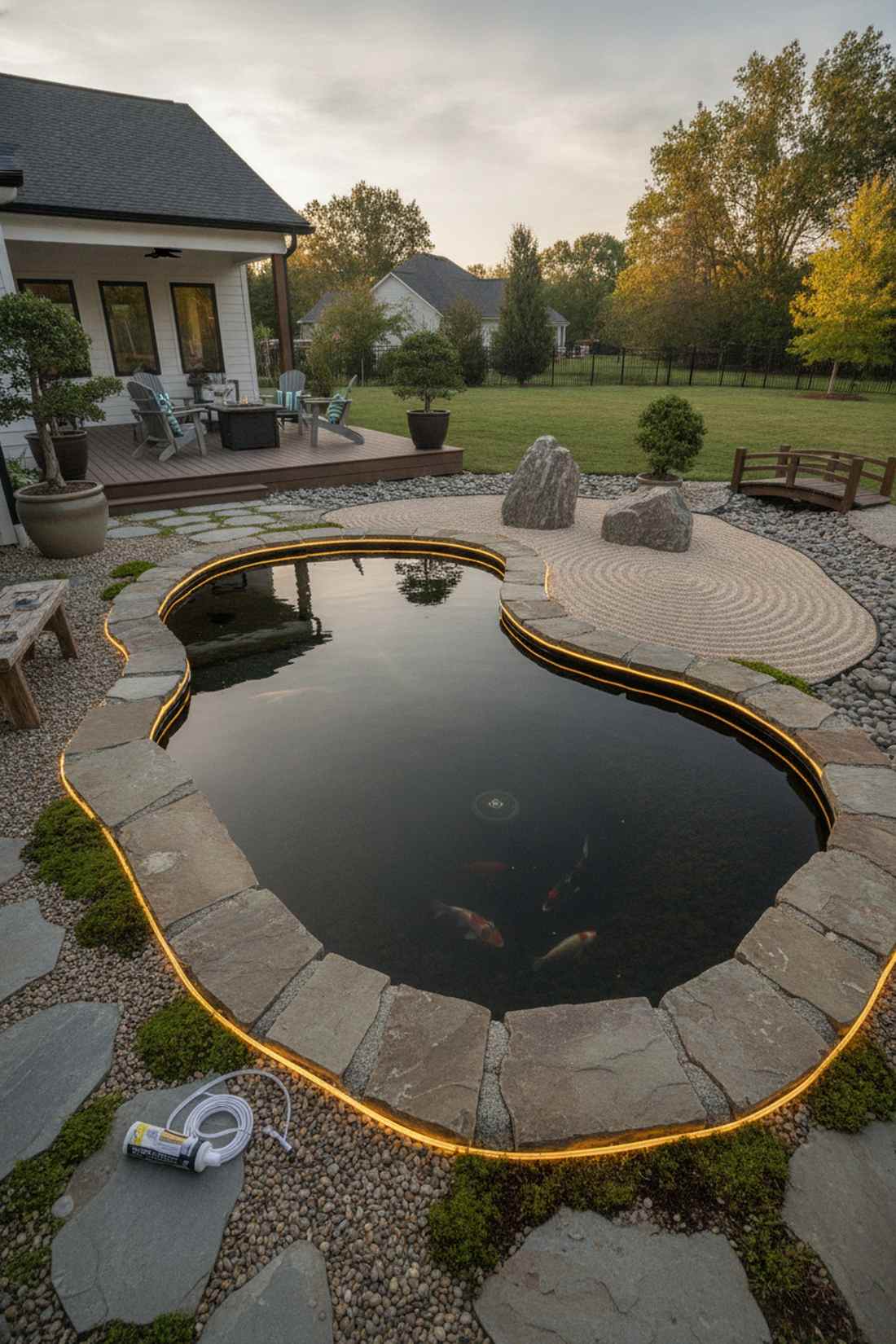pond perimeter outline