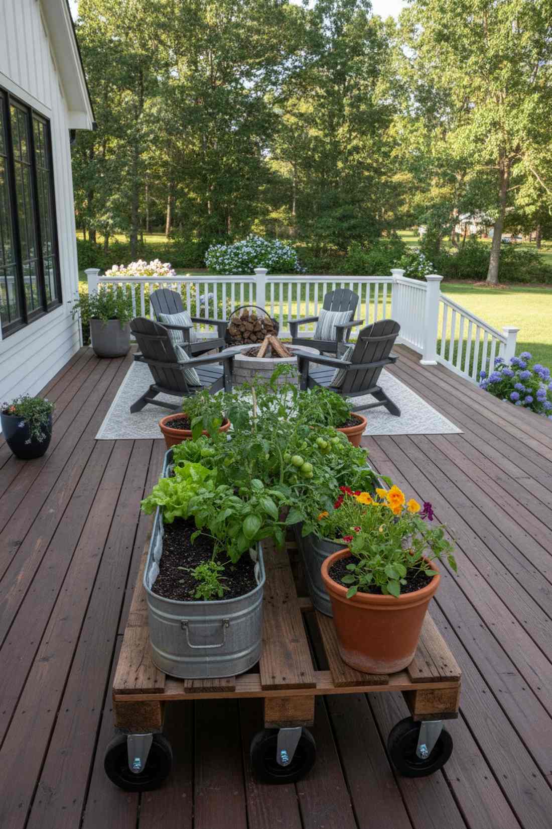 rolling pallet garden
