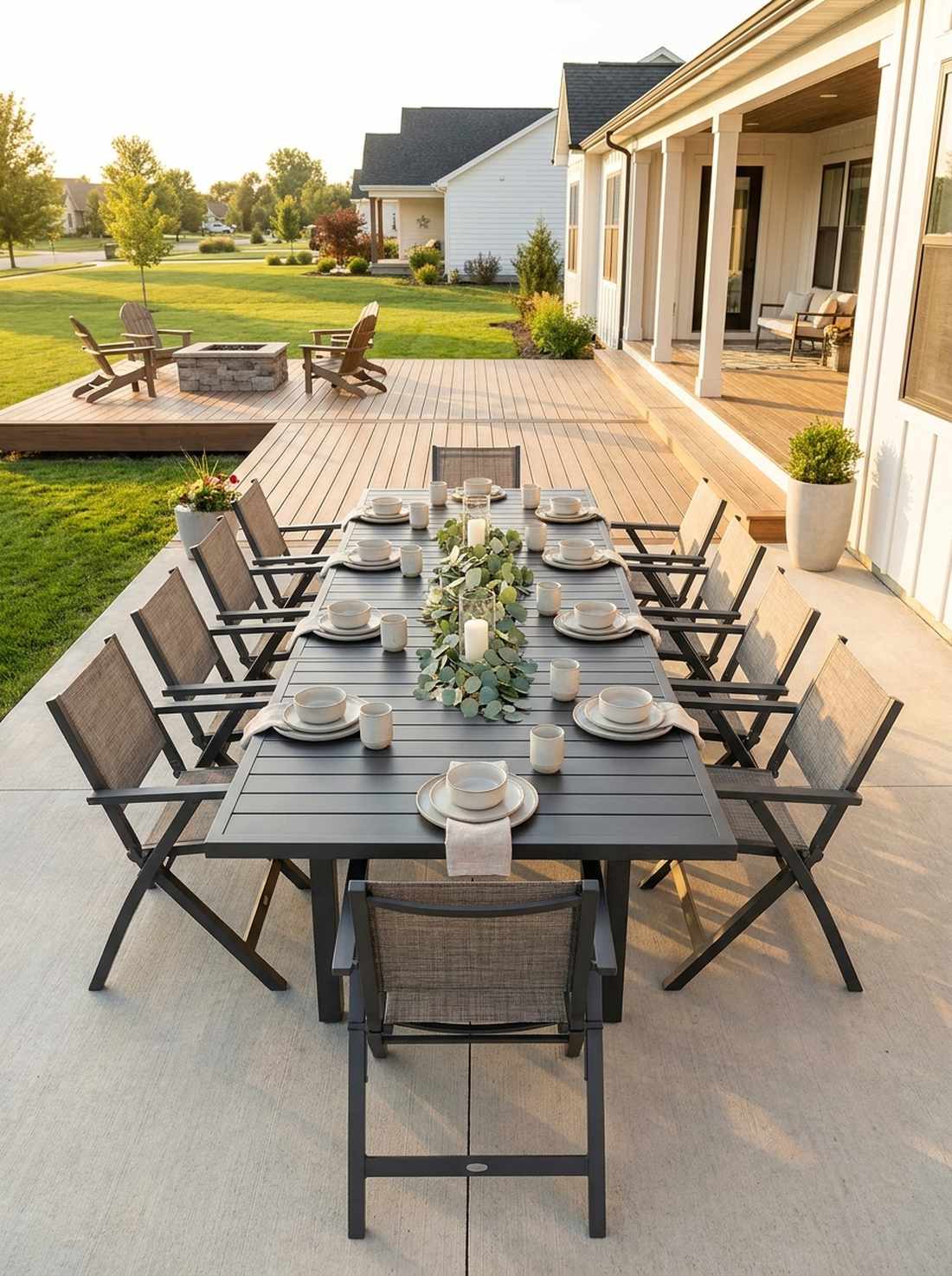slim extension table for big gatherings