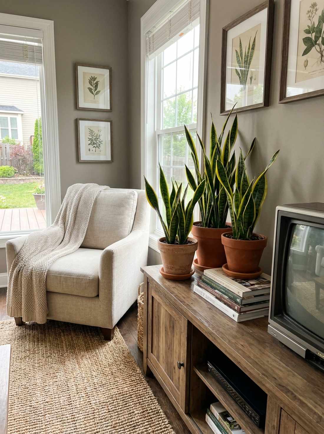 snake plant clusters