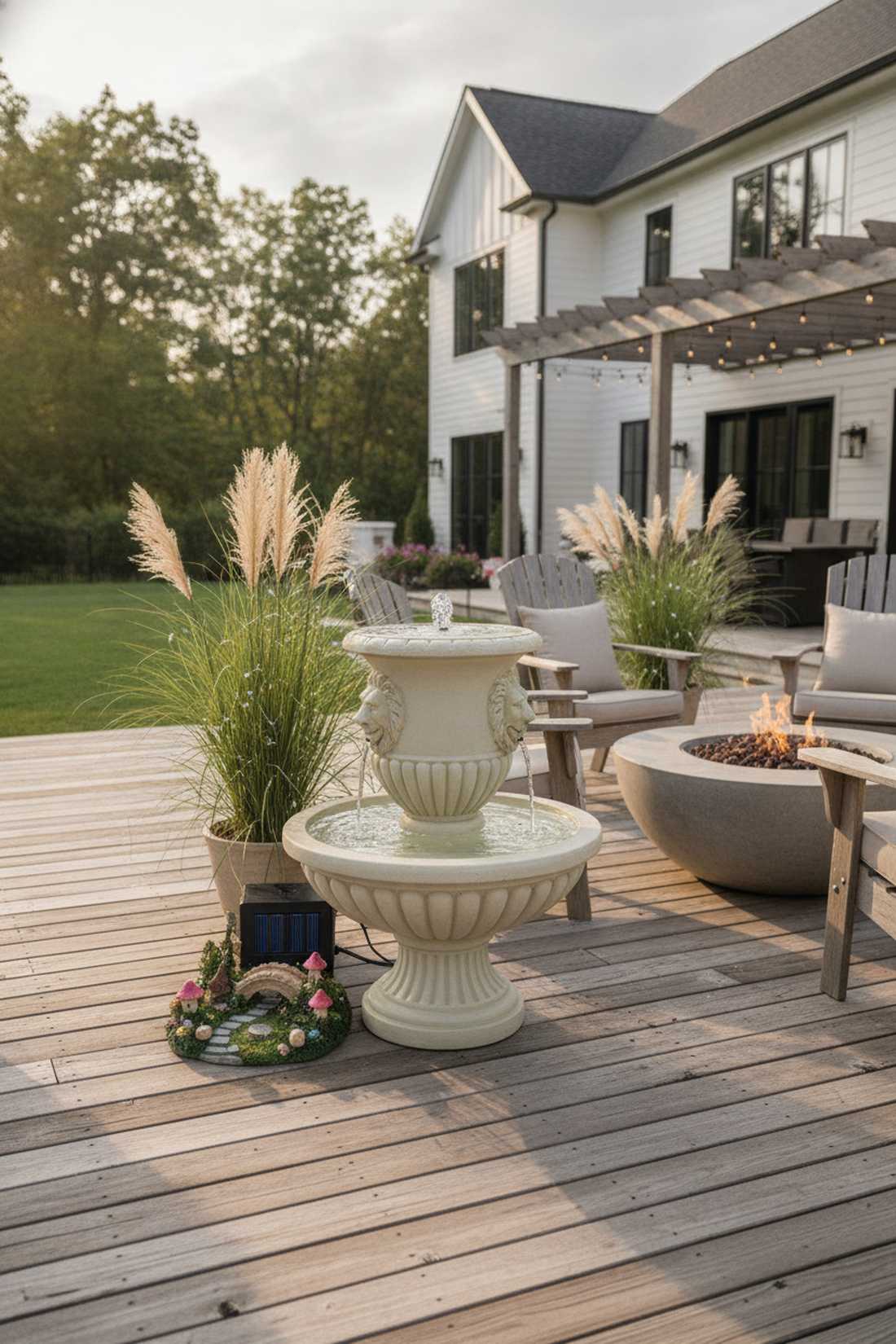 solar powered urn fountain
