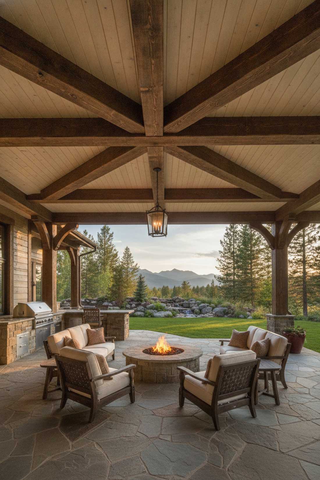 tongue and groove with contrasting beams