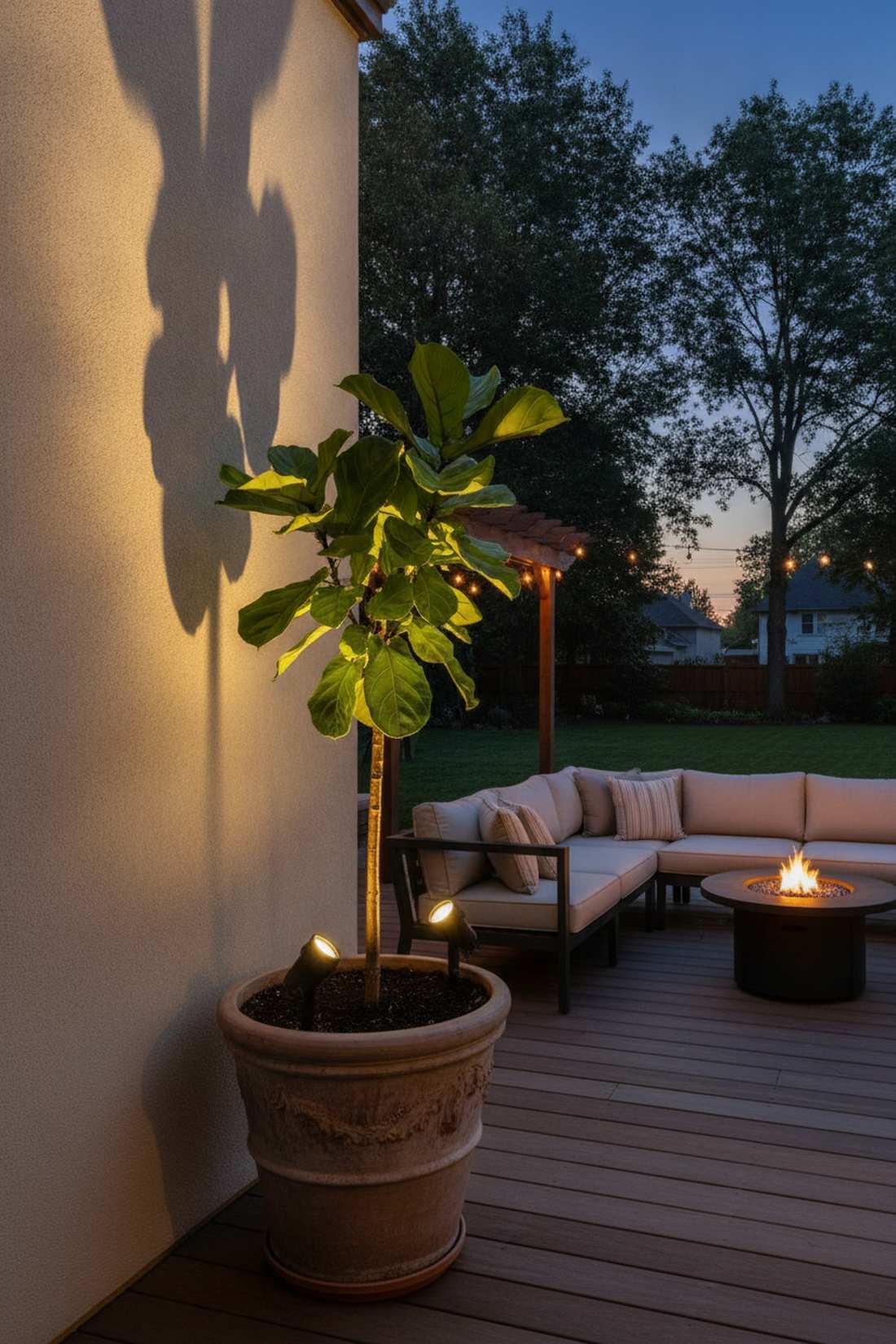 uplighting for plant drama