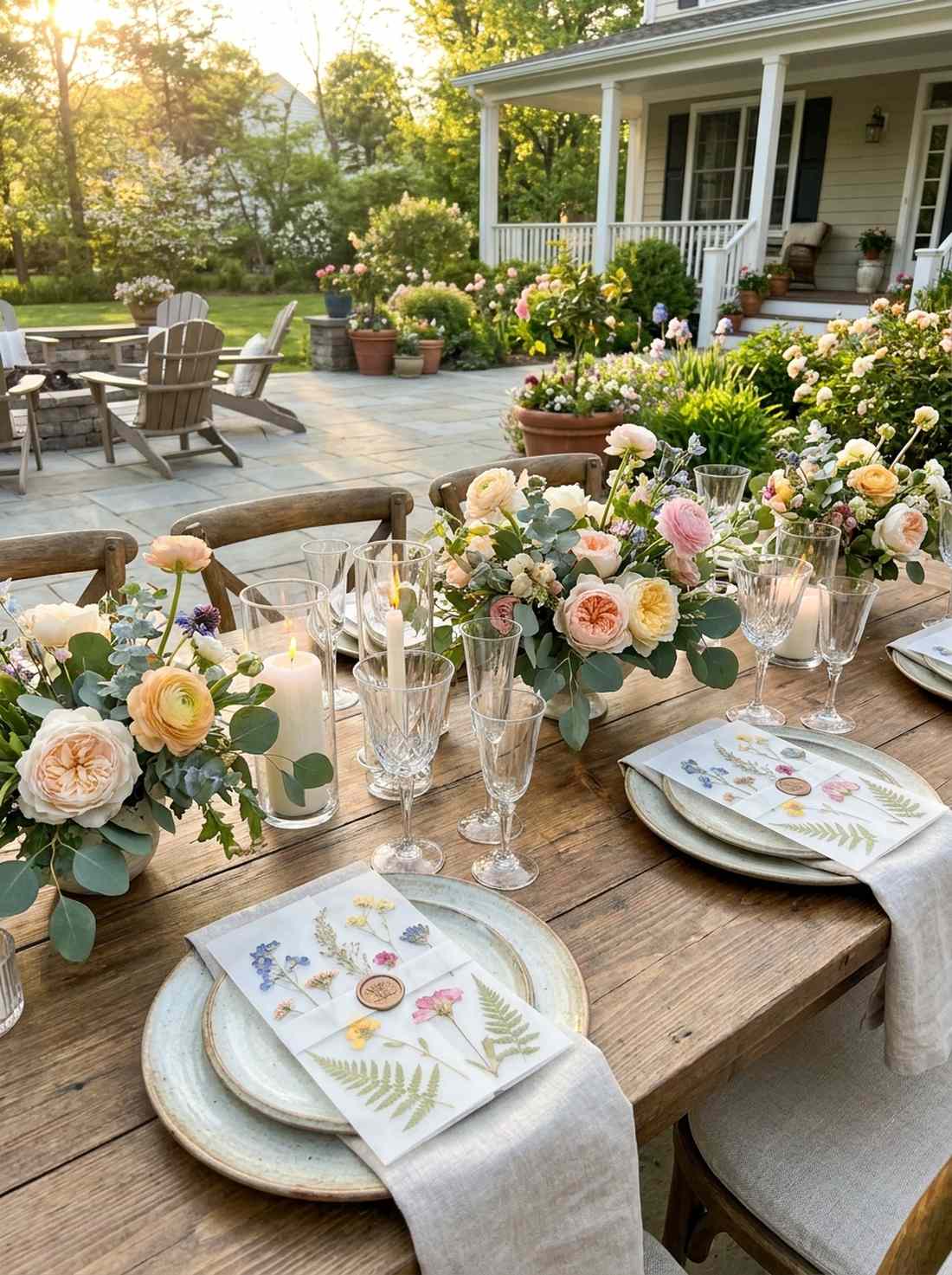 wildflower pressed menu cards
