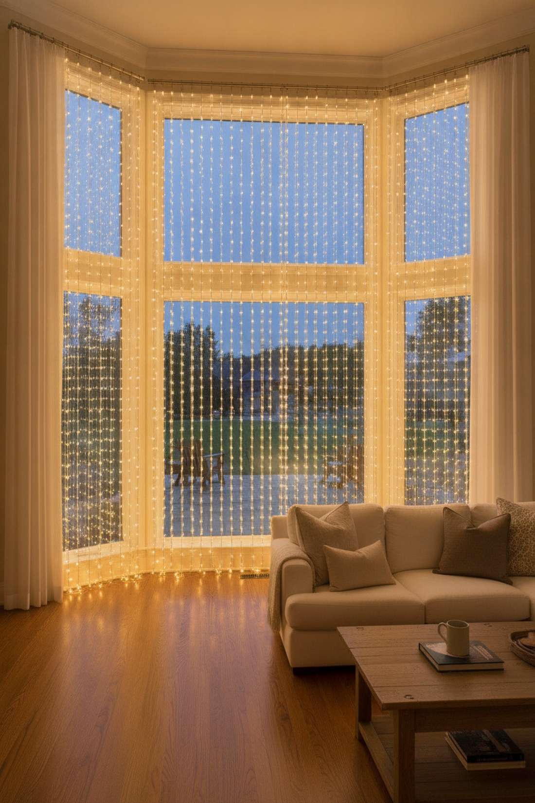 window curtain waterfall effect