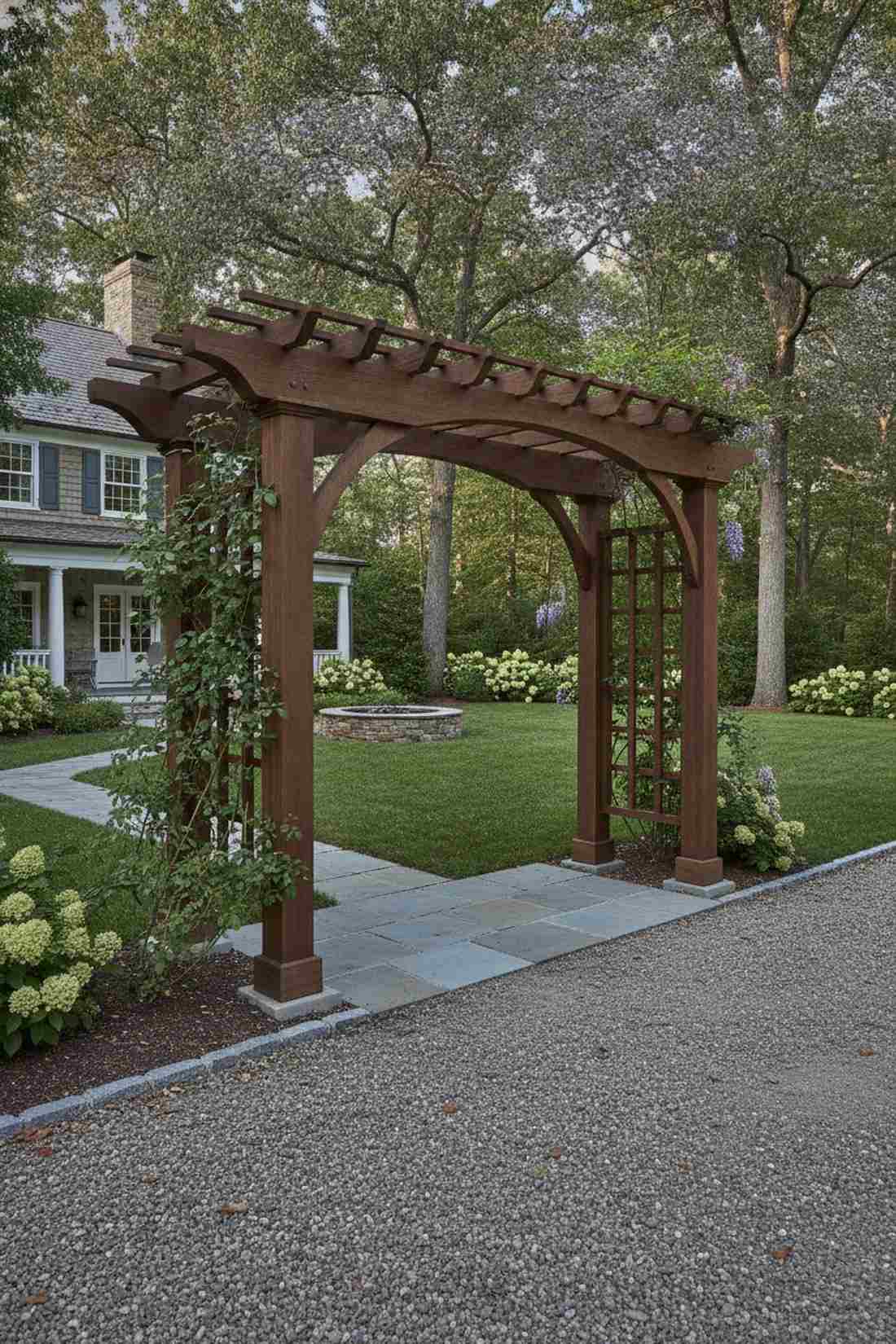wooden arbor gateway