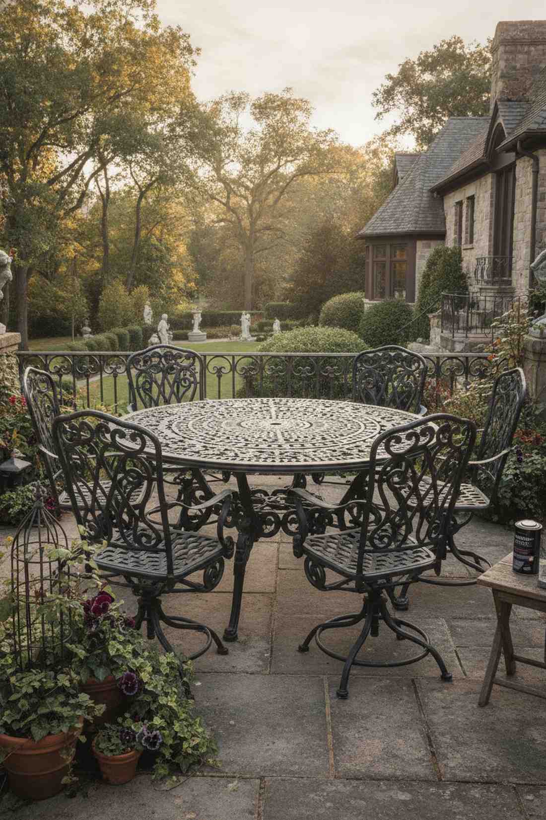 wrought iron scrollwork set