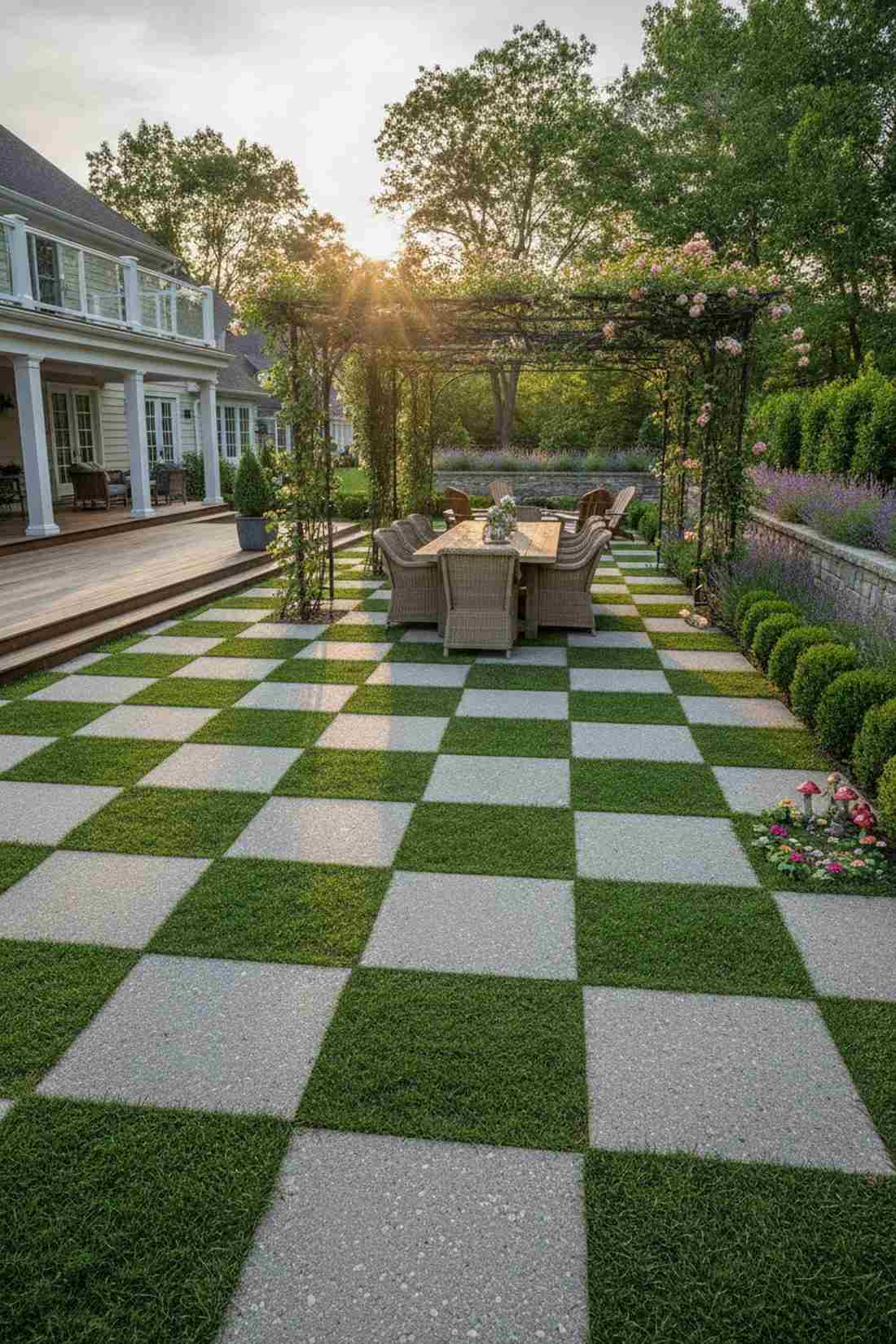 checkerboard turf integration