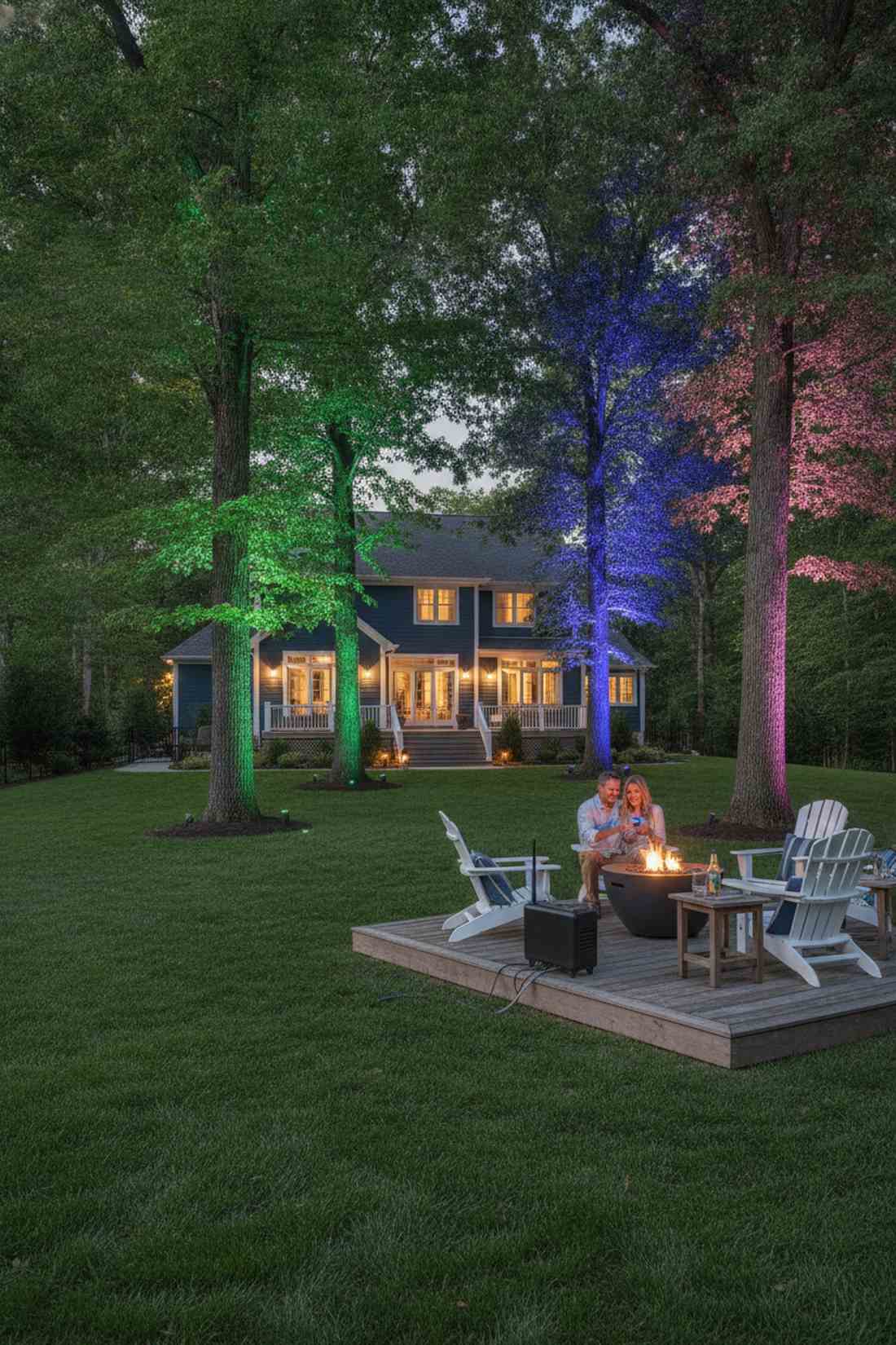 colored led uplighting