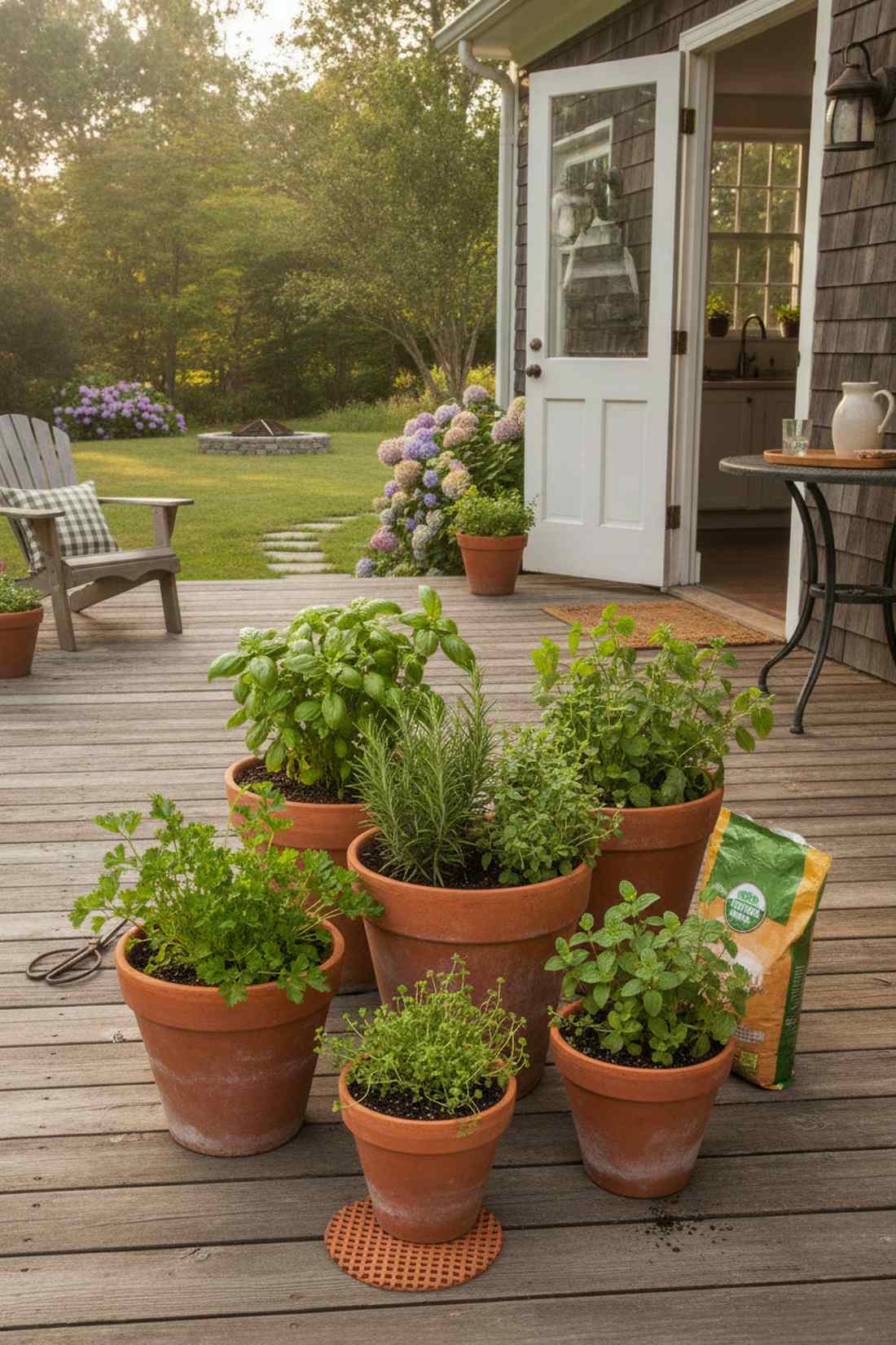 container herb kitchen garden