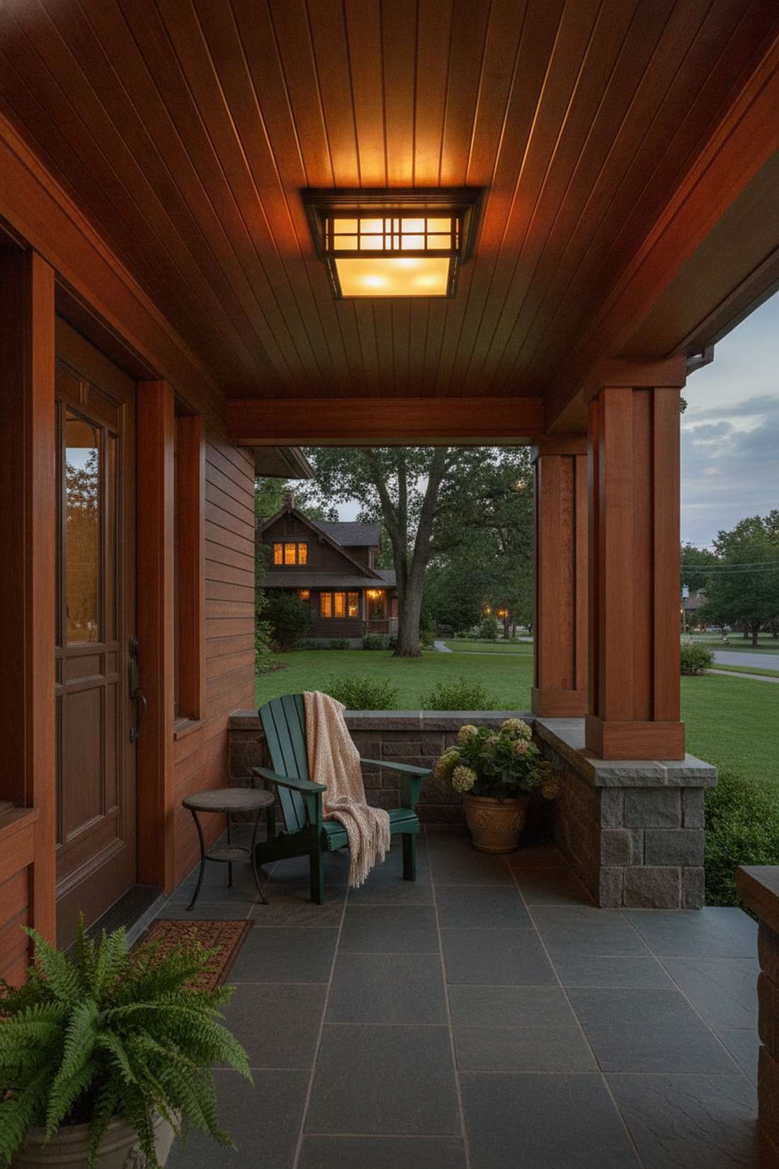 craftsman style flush fixtures