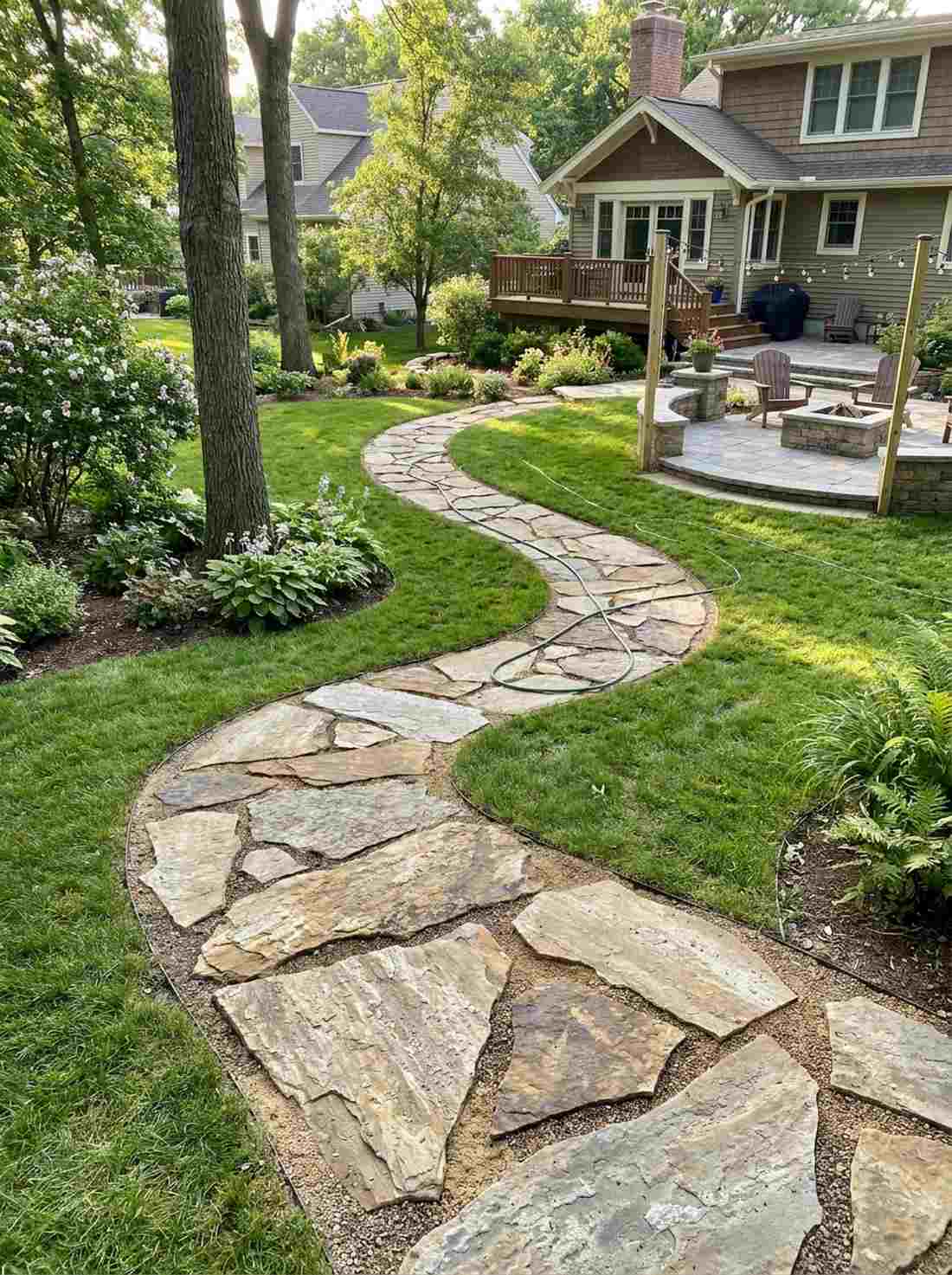 curved natural edge flagstone