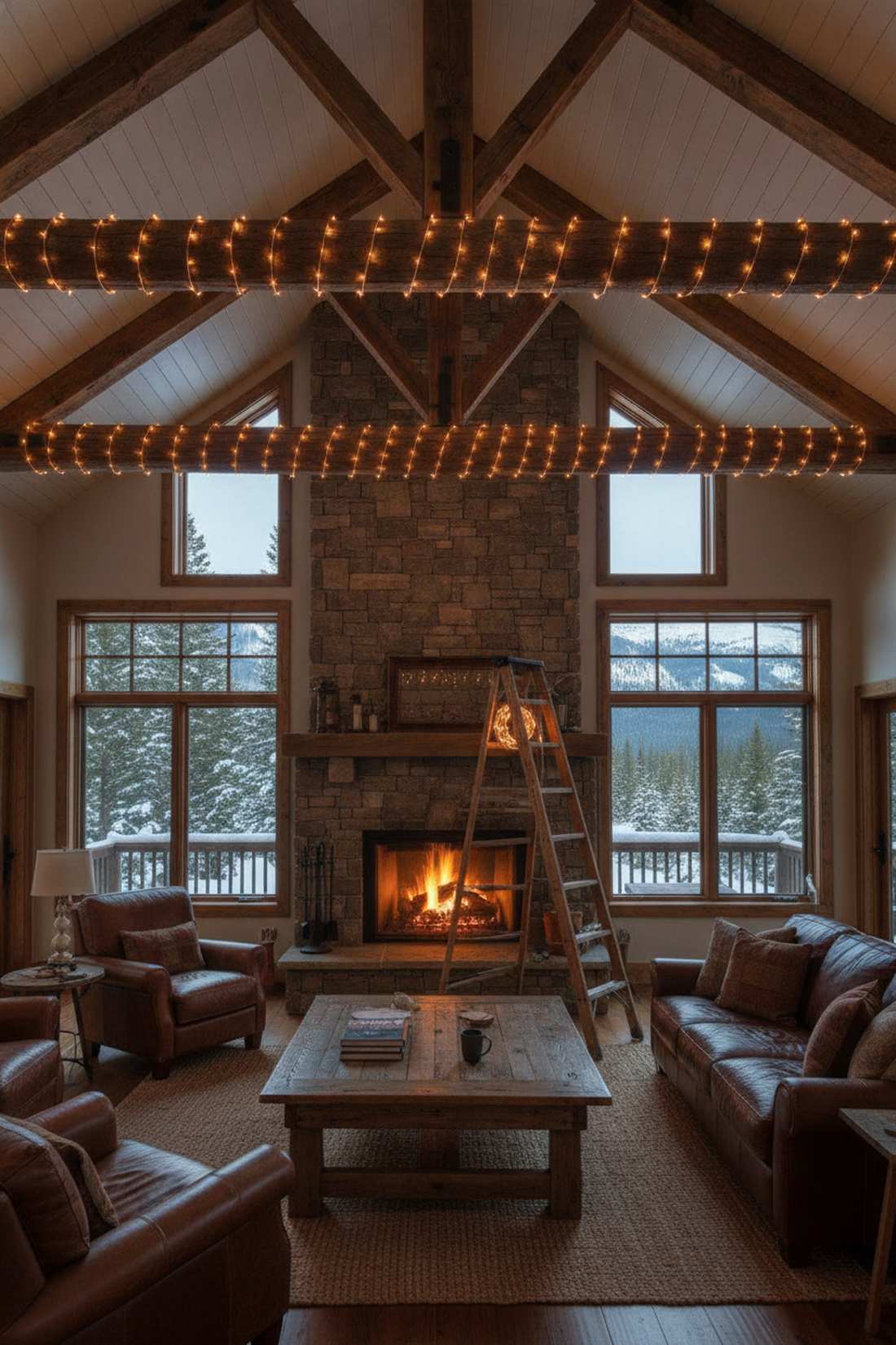exposed beam wrapped accents