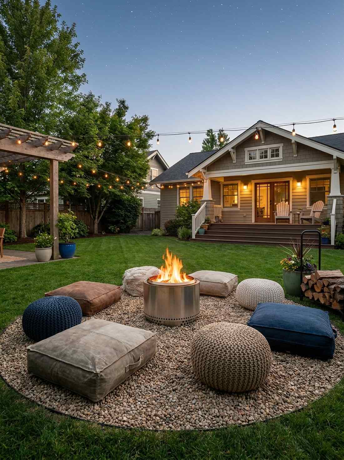 fire pit gathering zones