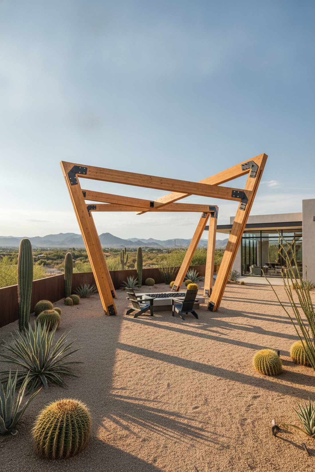 geometric angular pavilion