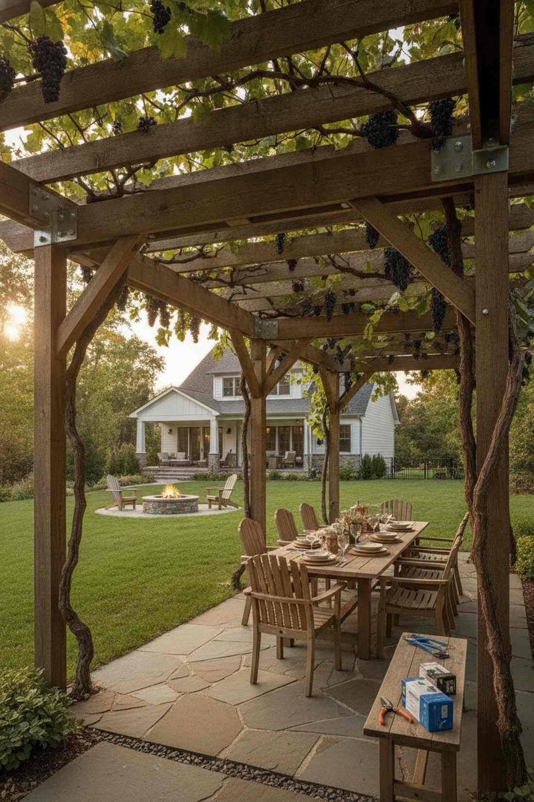 grape arbor pergolas