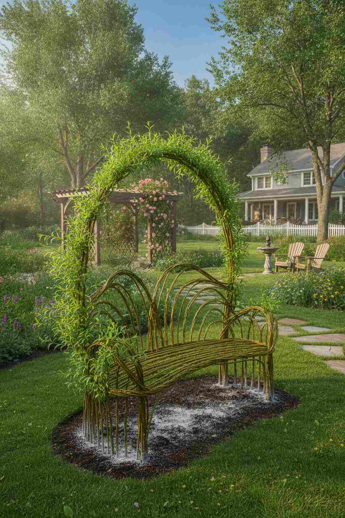 living willow bench structure