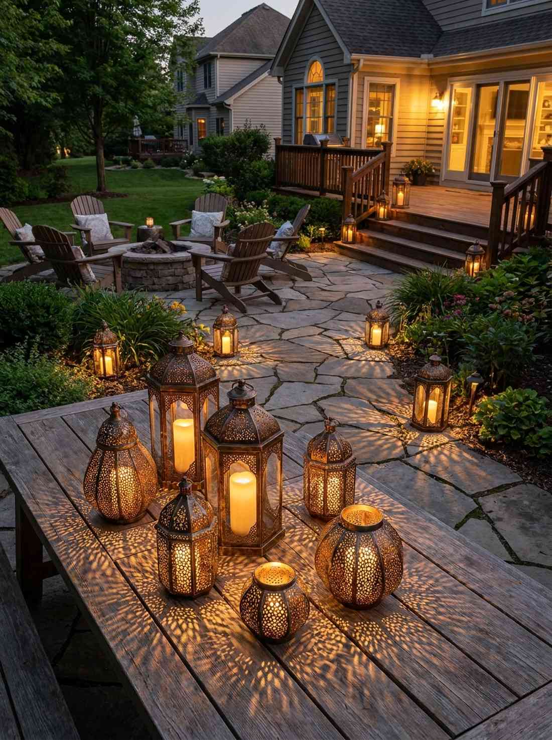 metal lanterns ambient lighting