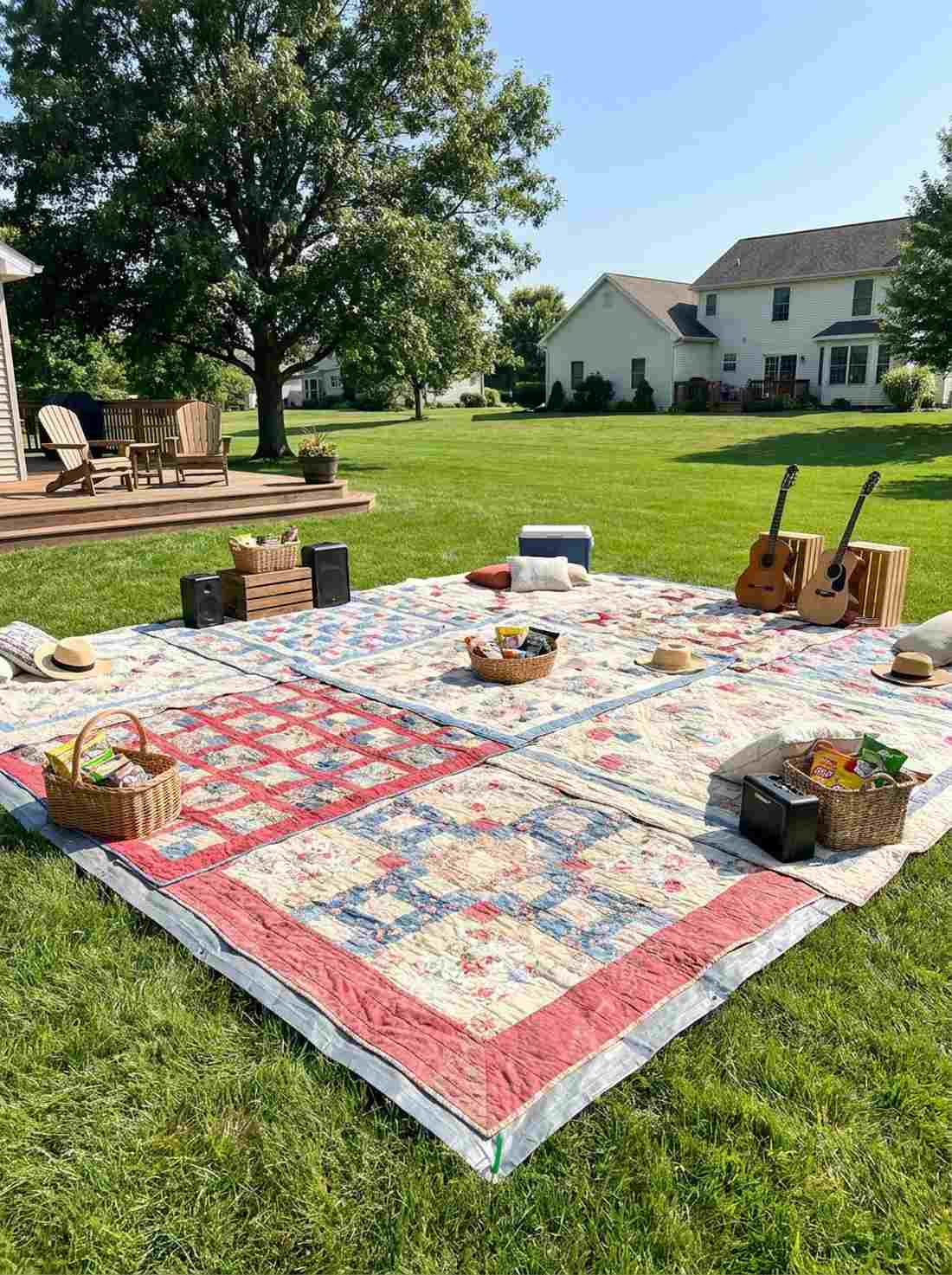 picnic blanket seating areas